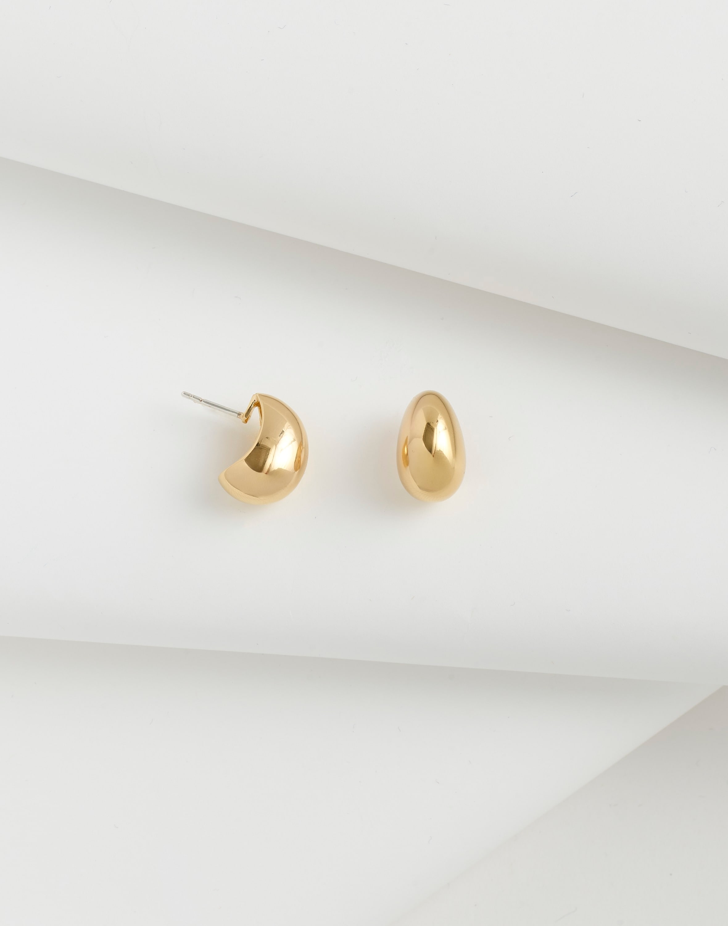 Mw Demi-fine Droplet Statement Earrings In Gold