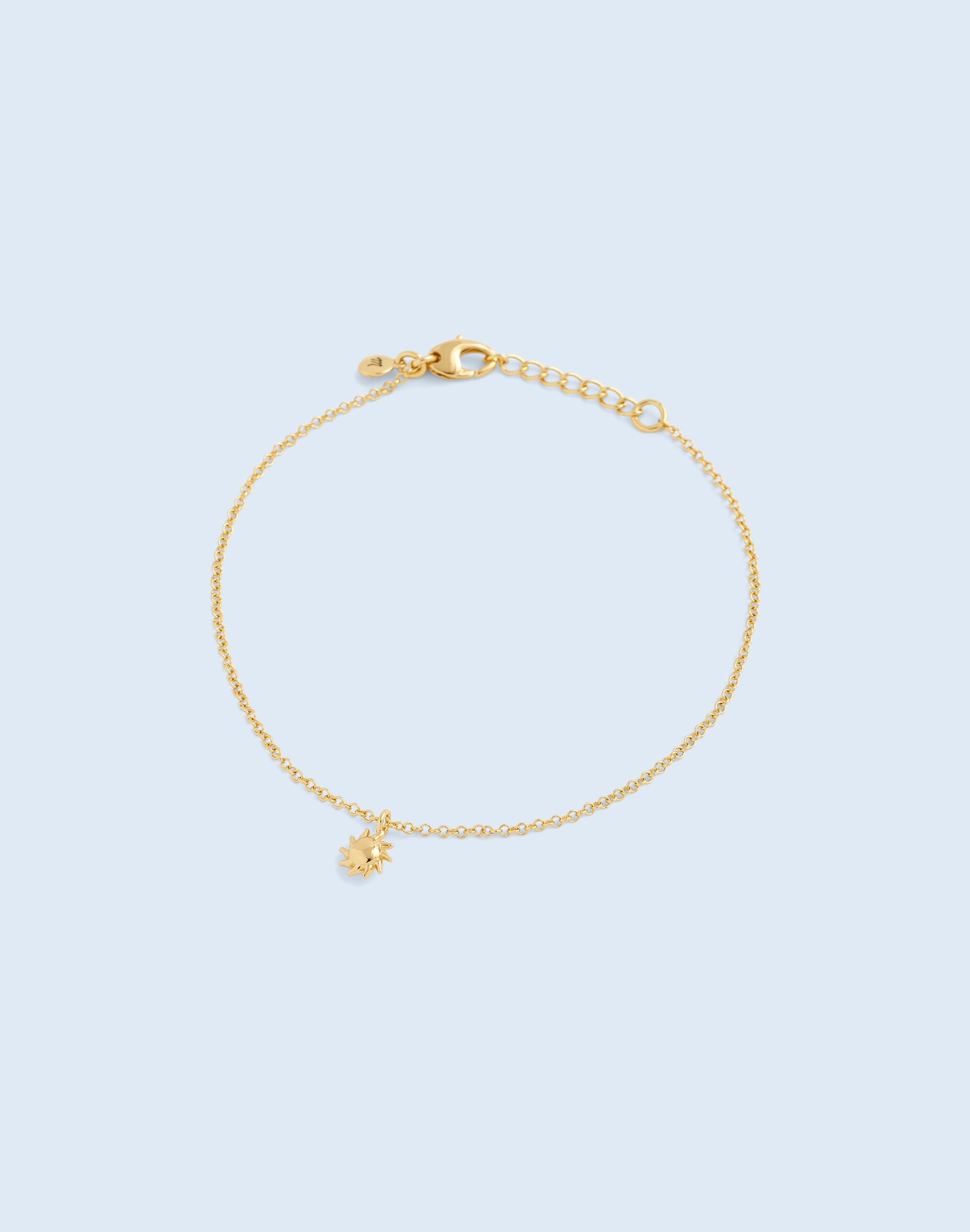 Mw Sun Charm Anklet In Gold