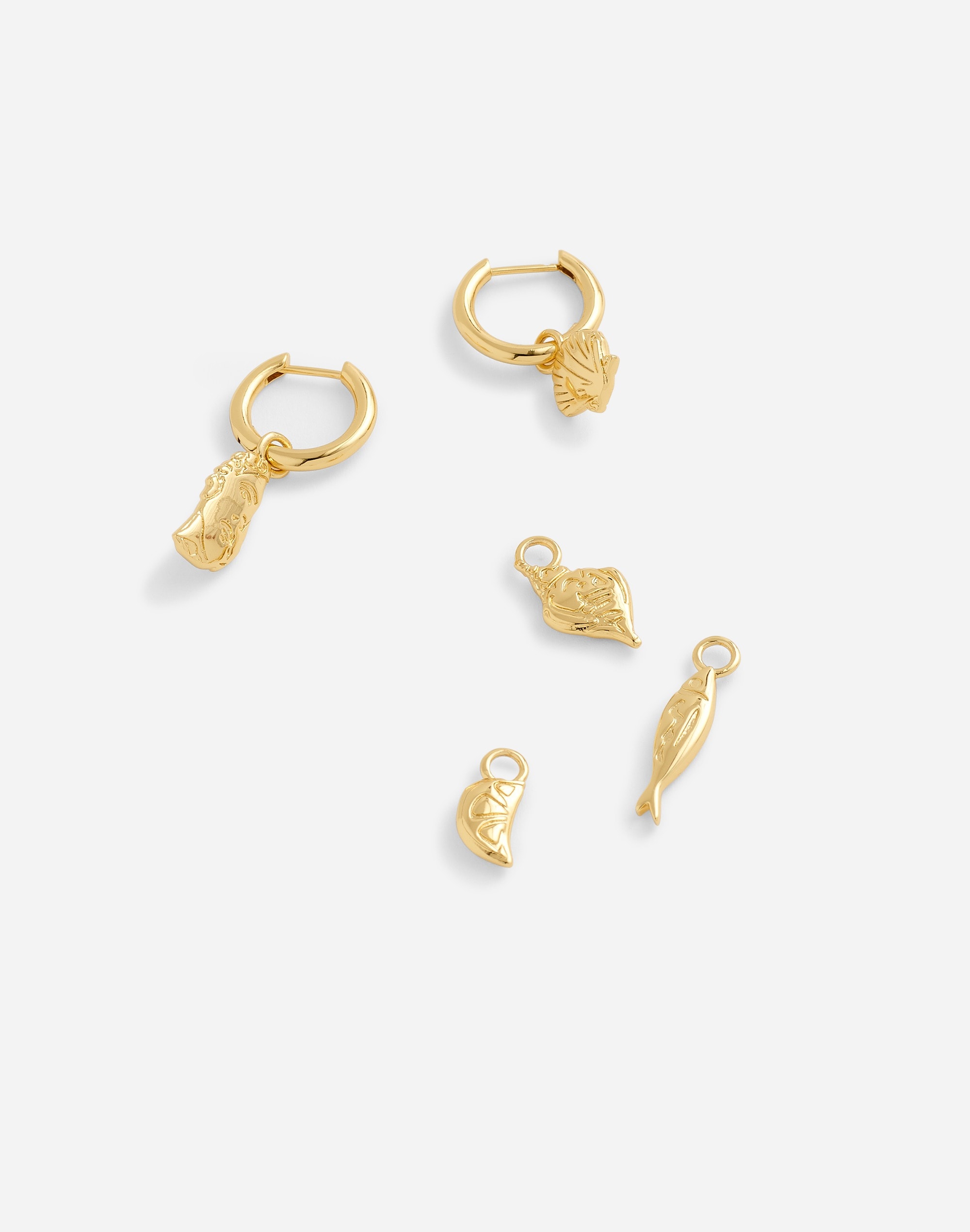 Madewell x Lisa Says Gah! Mix-And-Match Charm Huggie Hoop