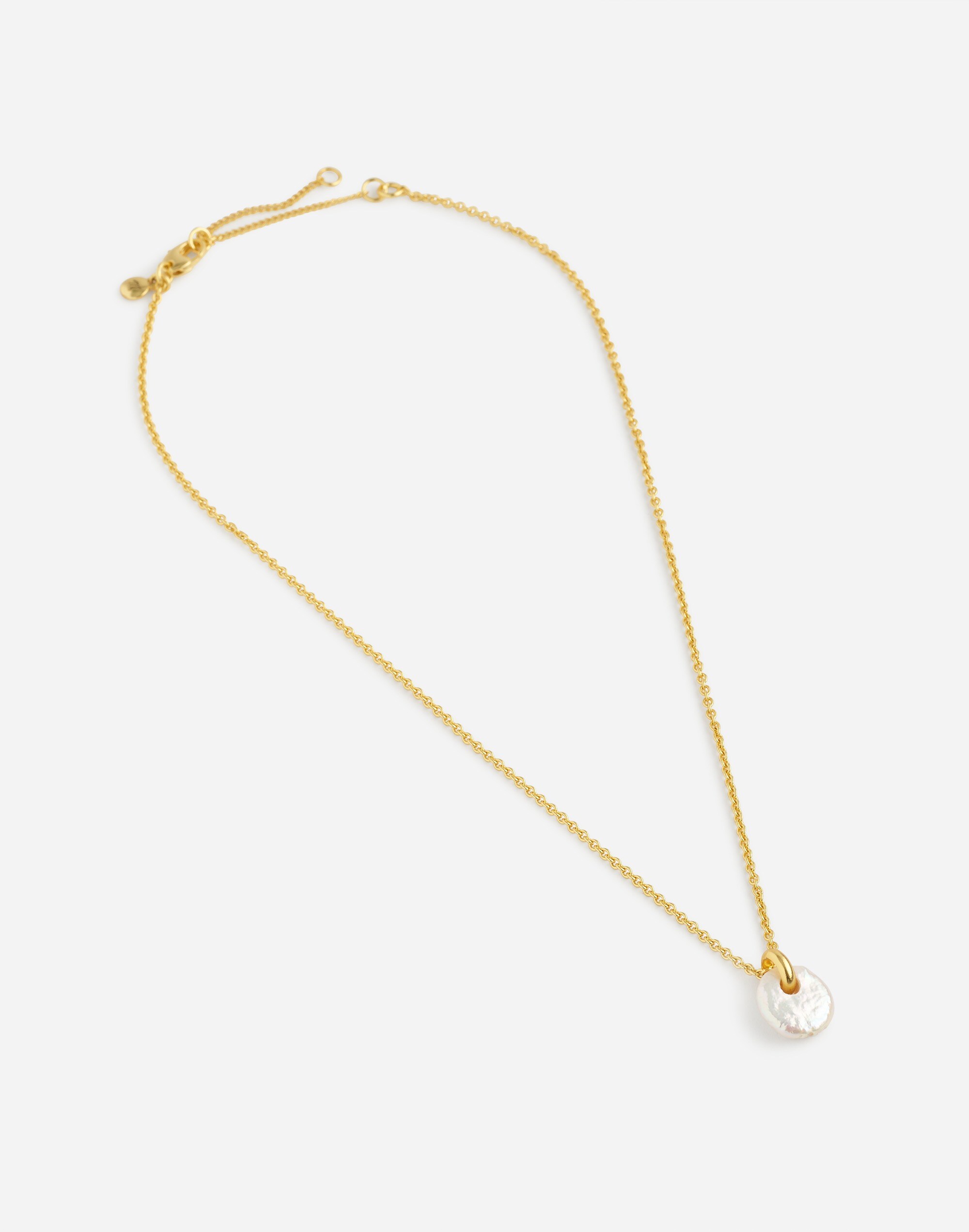 Freshwater Pearl Coin Pendant Necklace