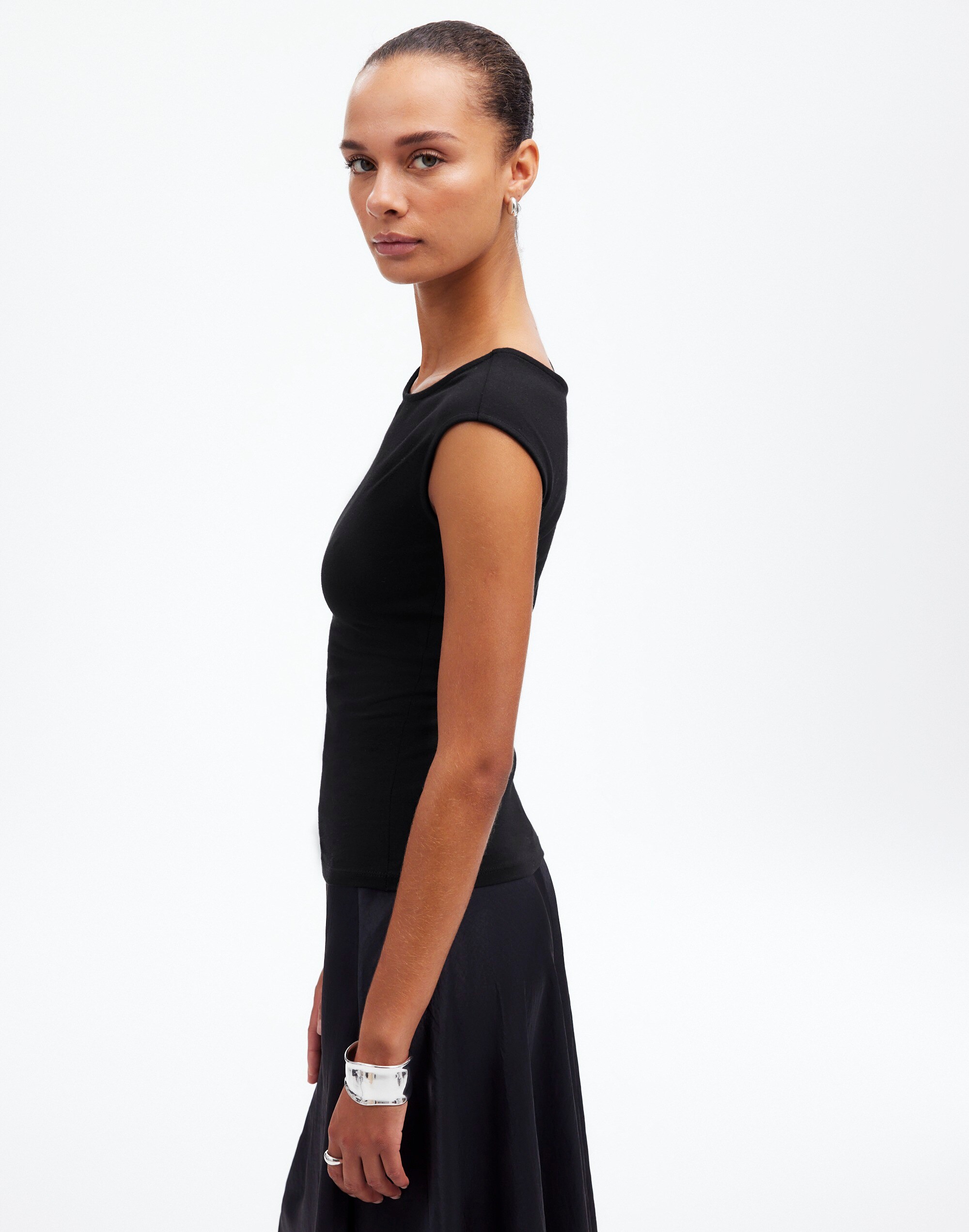 Scoopneck Cap-Sleeve Tee