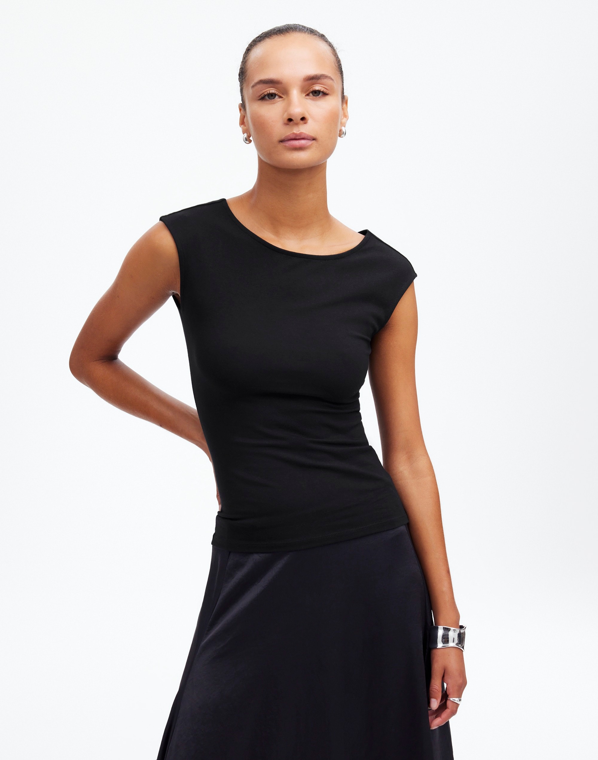 Scoopneck Cap-Sleeve Tee