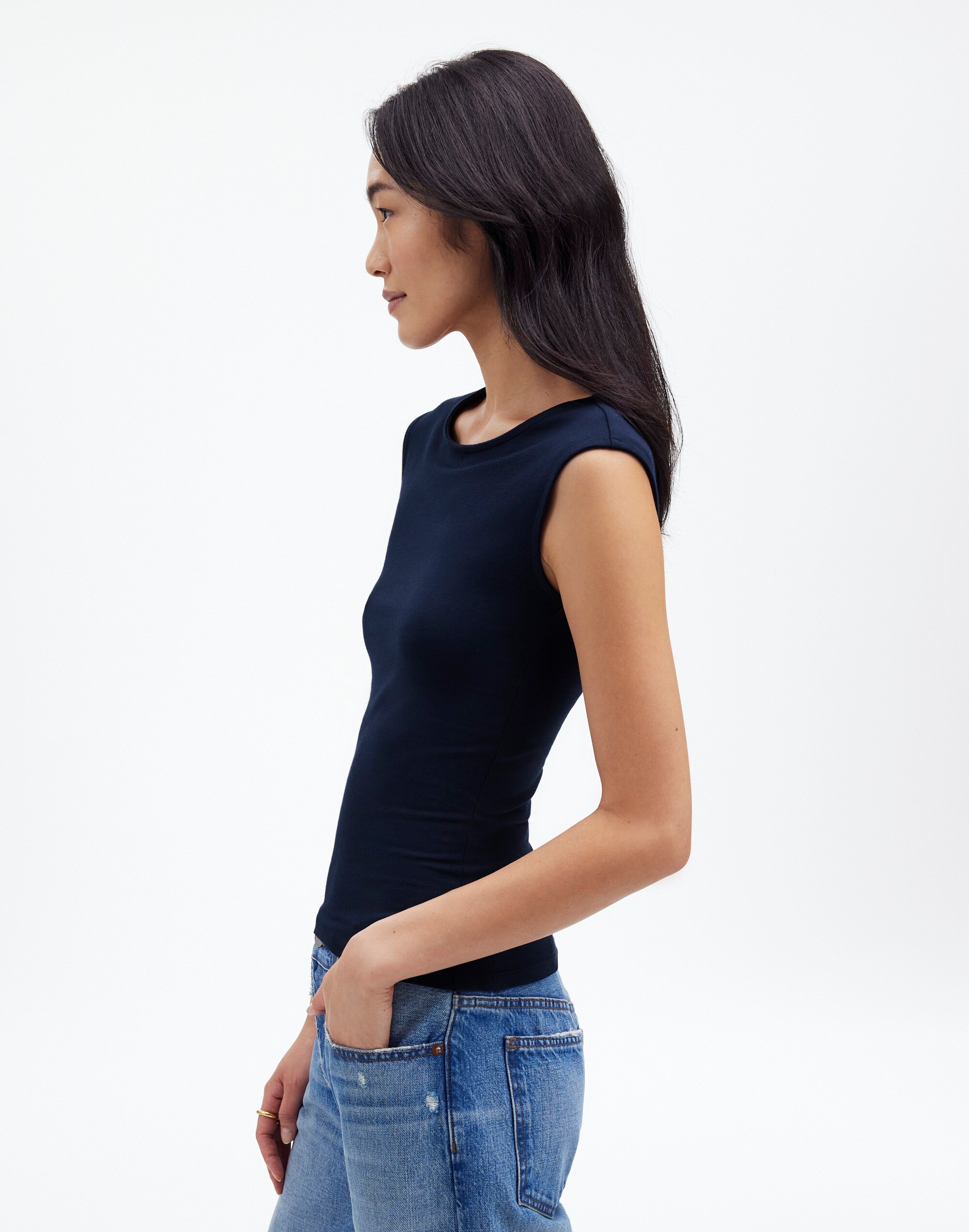 Scoopneck Cap-Sleeve Tee