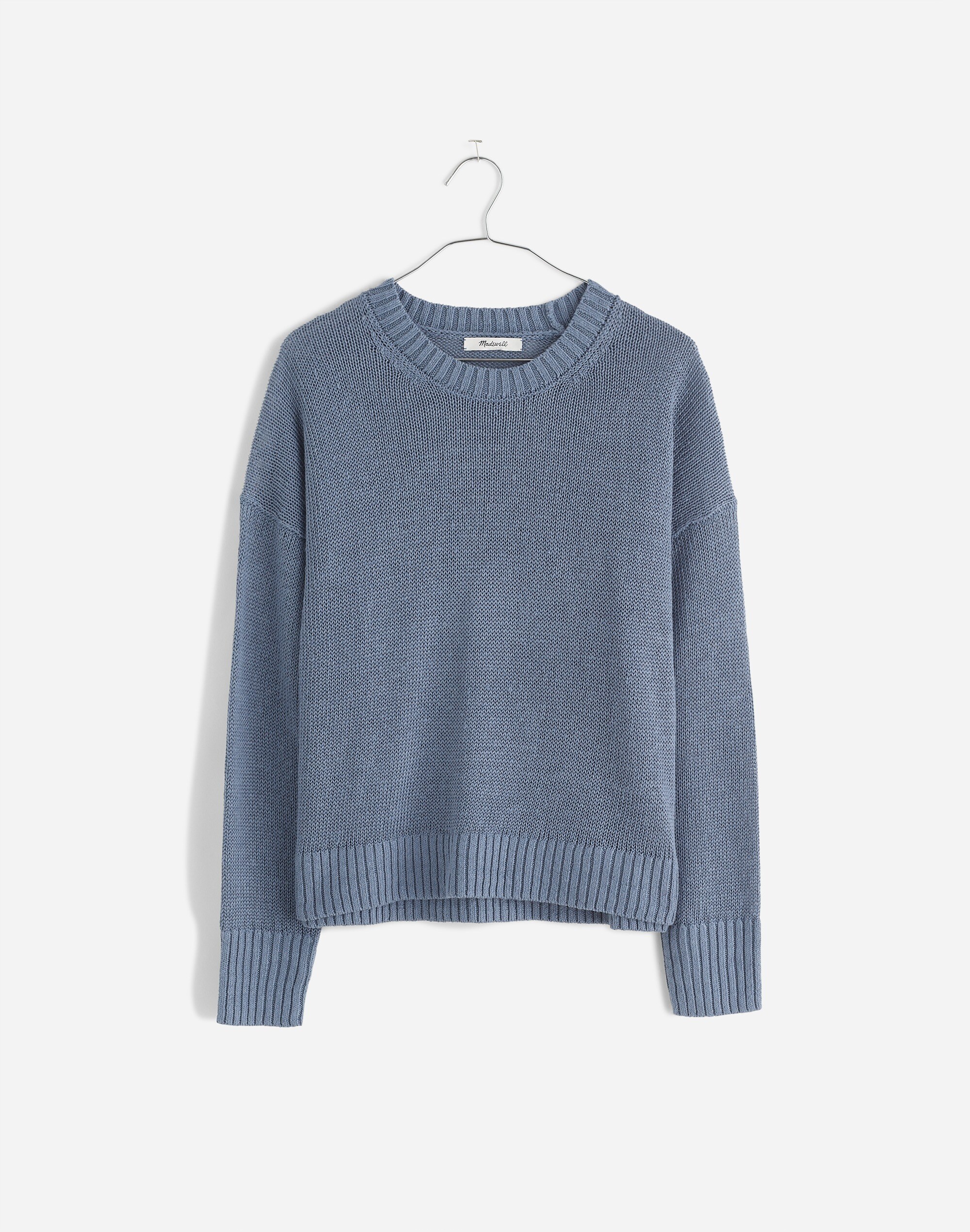 Plus Linen Drop-Shoulder Sweater