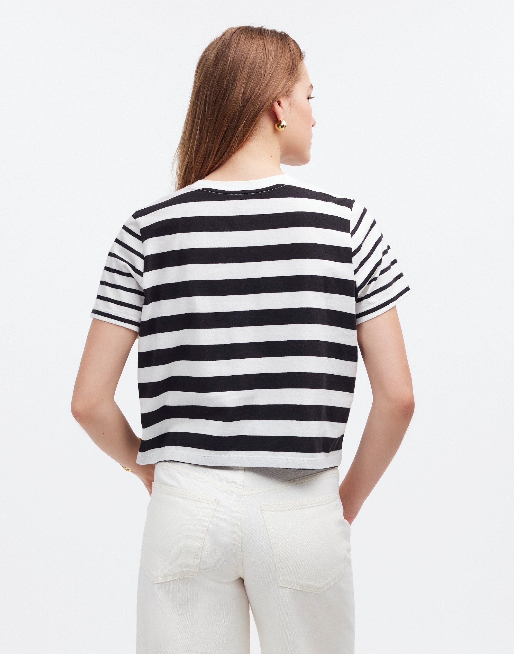 Softfade Cotton Boxy-Crop Tee