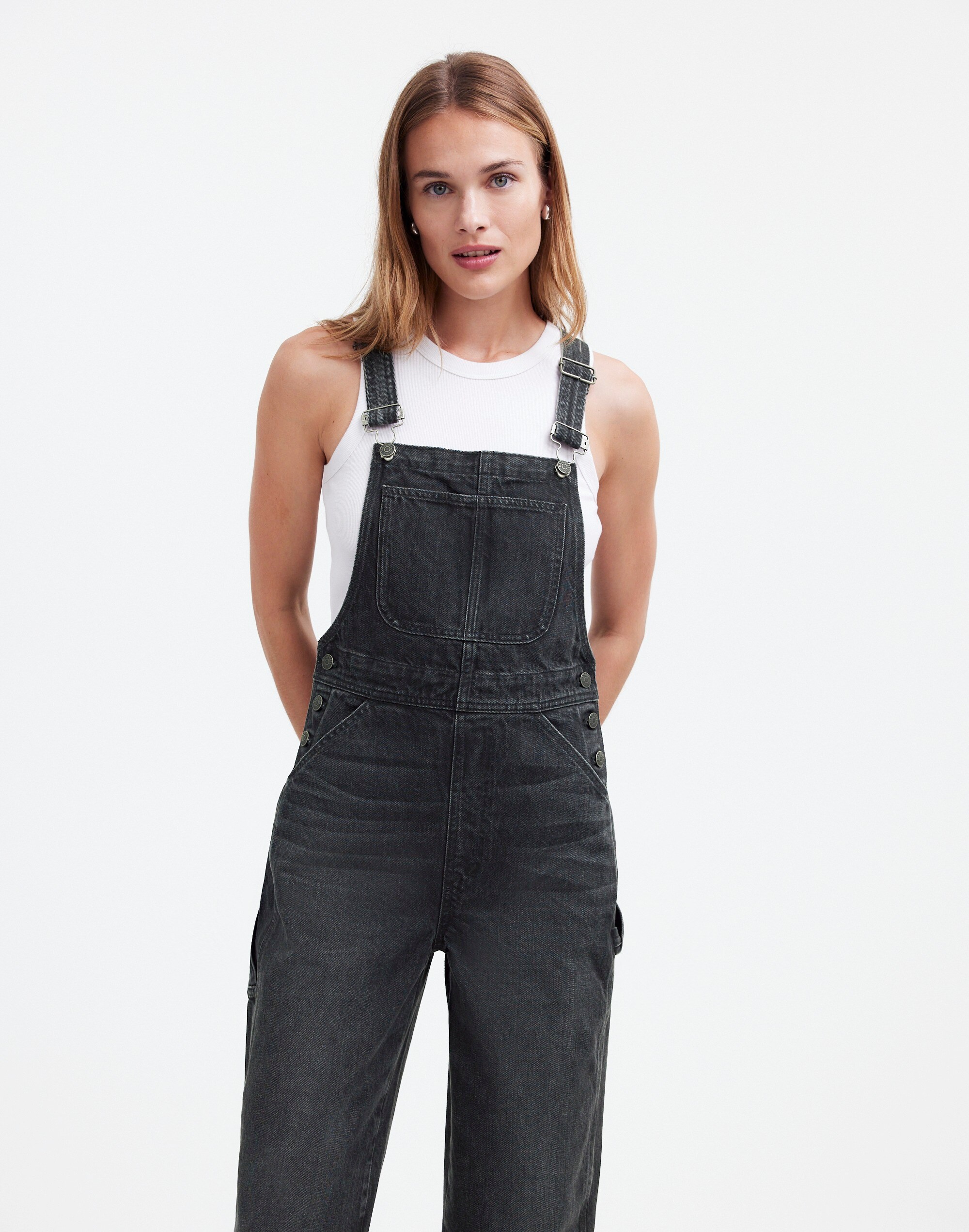 Denim Oversized Carpenter Overalls in Oakville Wash | Madewell