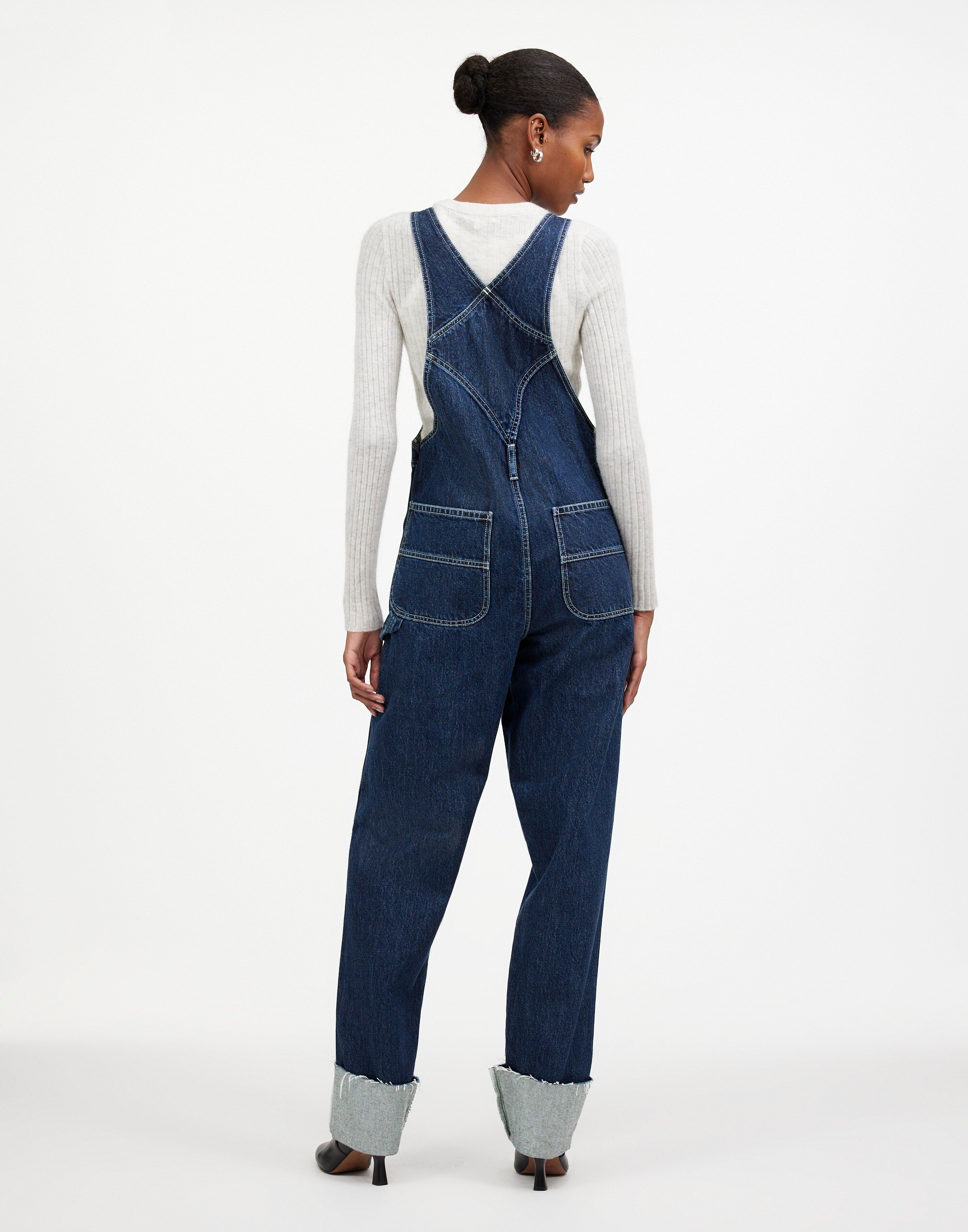 Madewell x Kaihara Denim Oversized Carpenter Overalls in Lesiege Wash