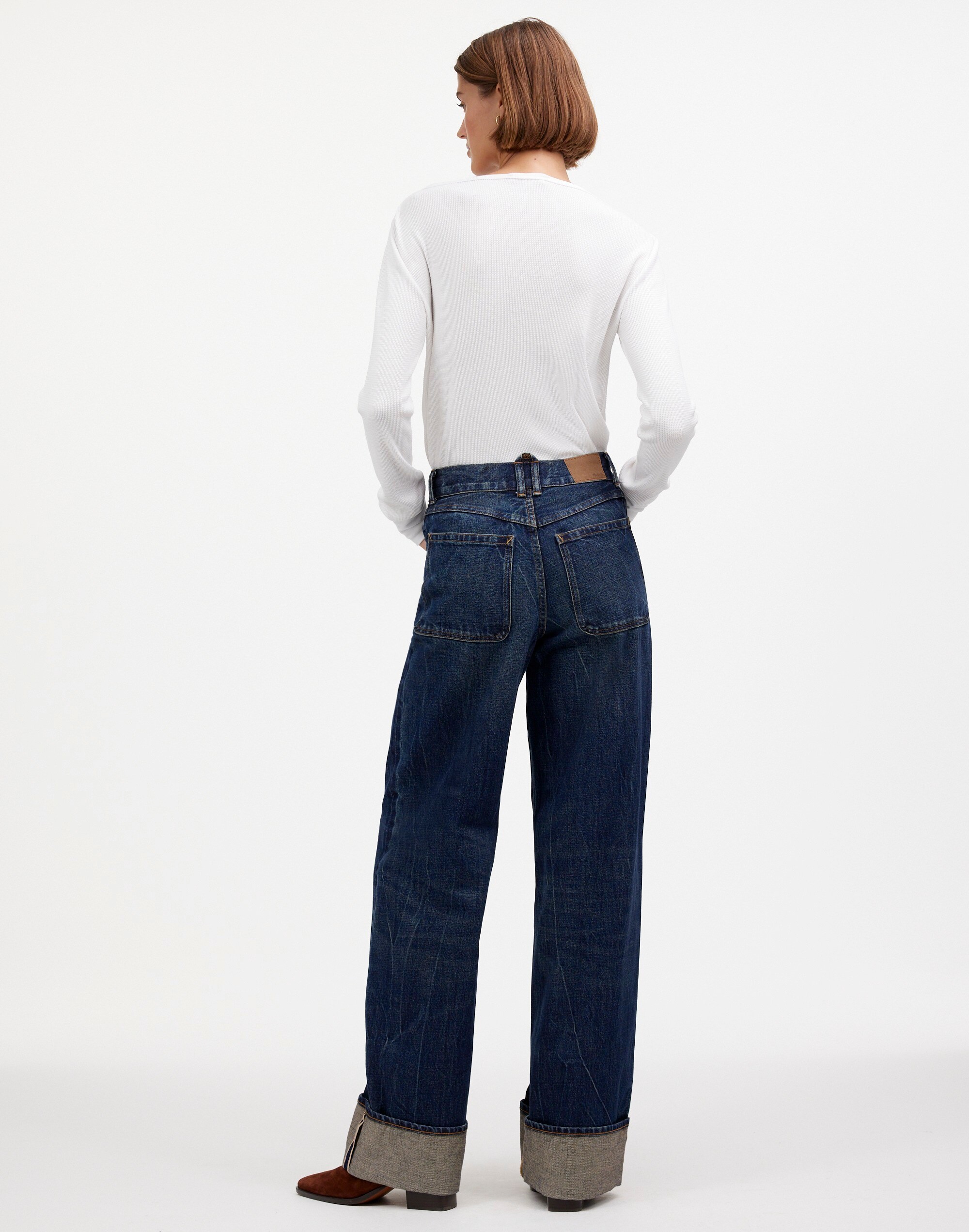 Madewell x Kaihara Denim Superwide-Leg Jeans in Karney Wash