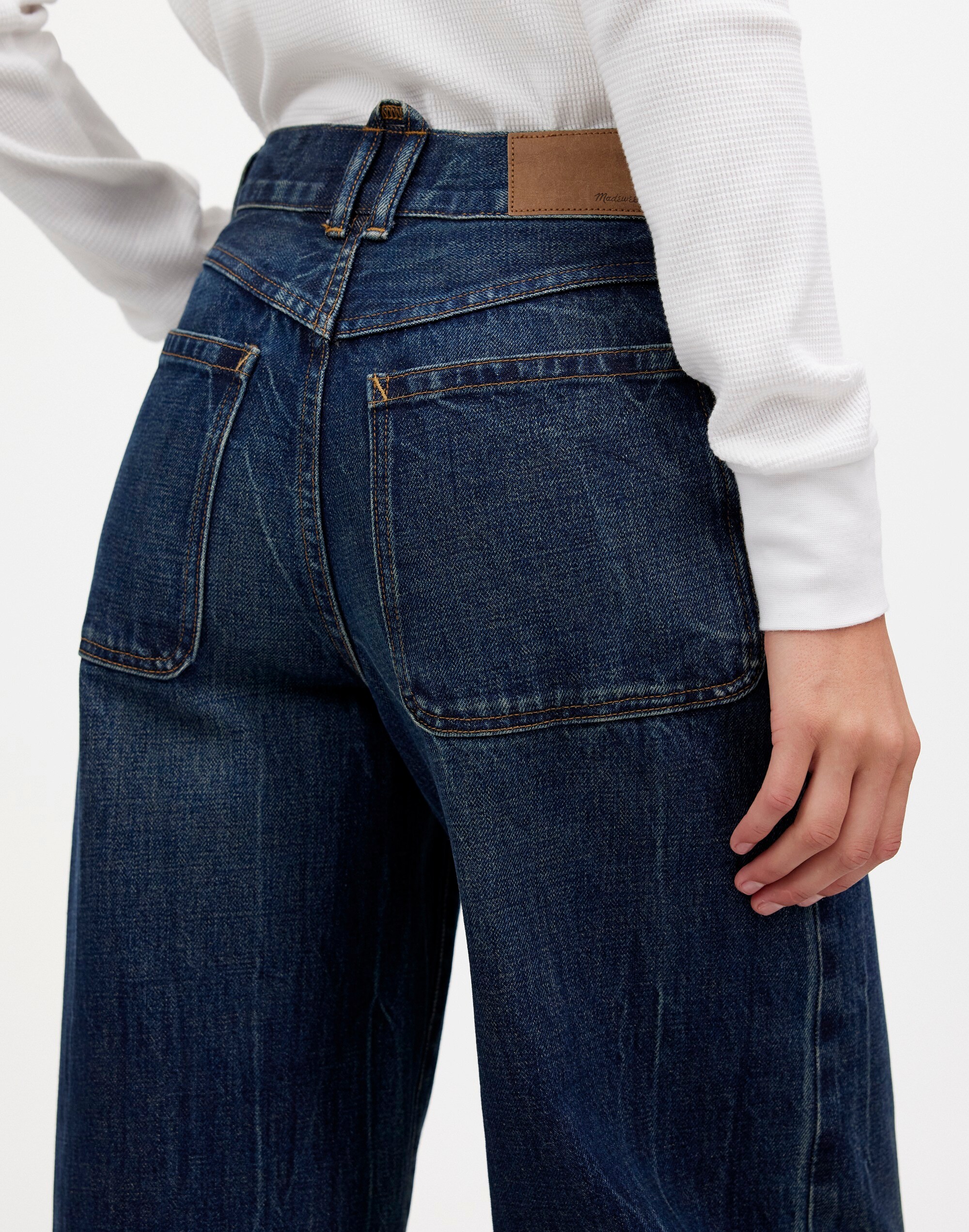 Madewell x Kaihara Denim Superwide-Leg Jeans in Karney Wash