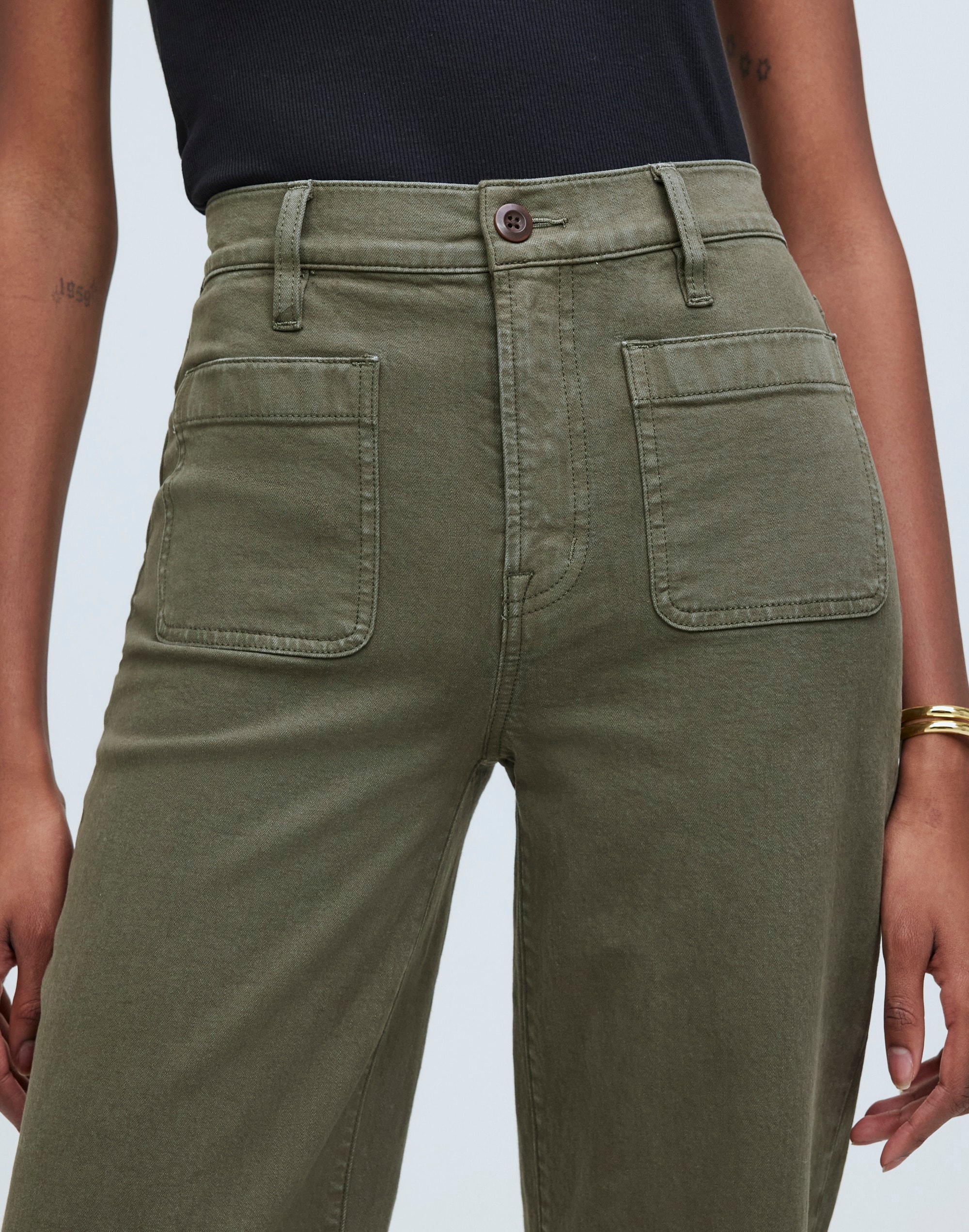 The Emmett Wide-Leg Pant: Patch Pocket Edition | Madewell