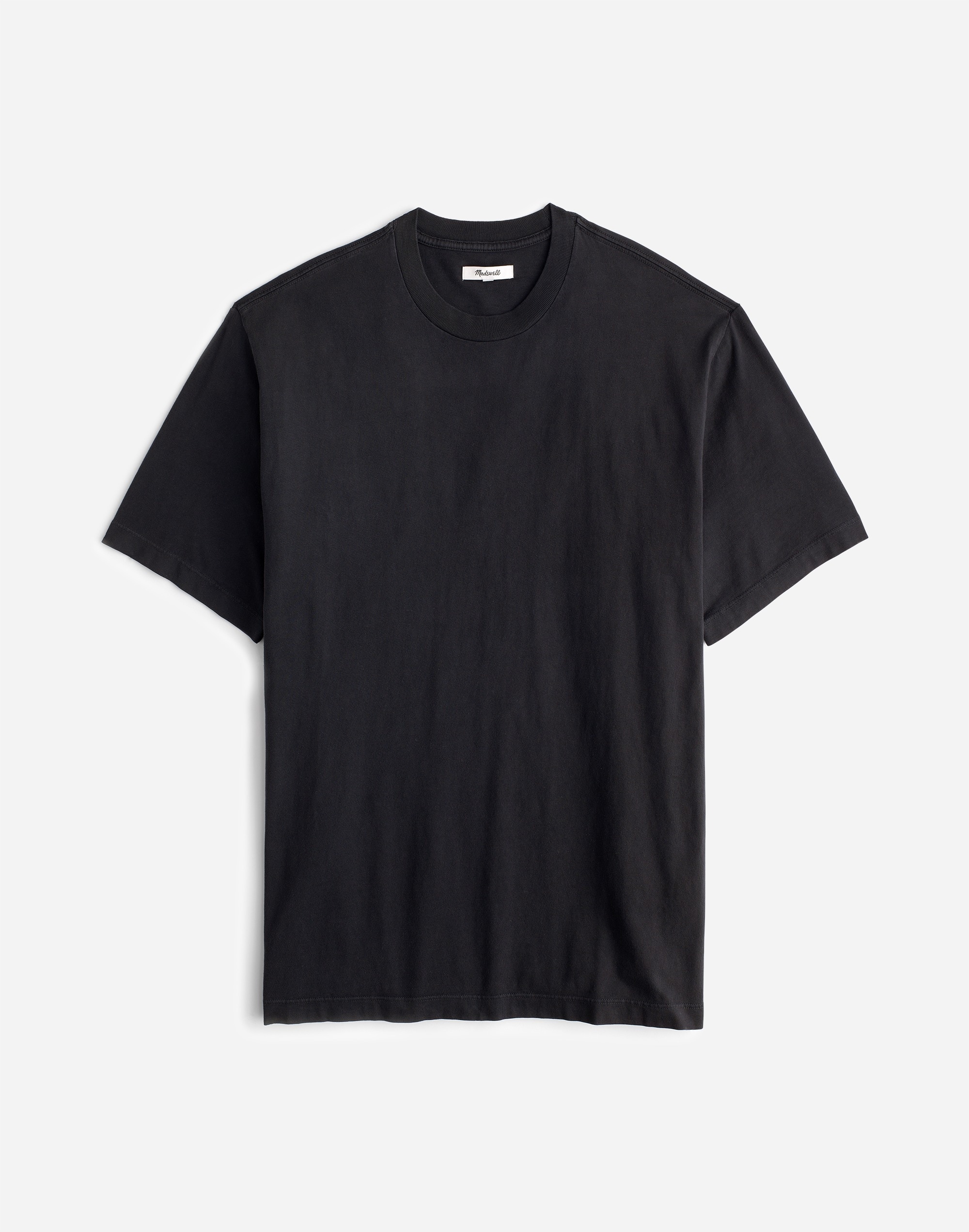 Mw Washed Relaxed Tee In Almost Black