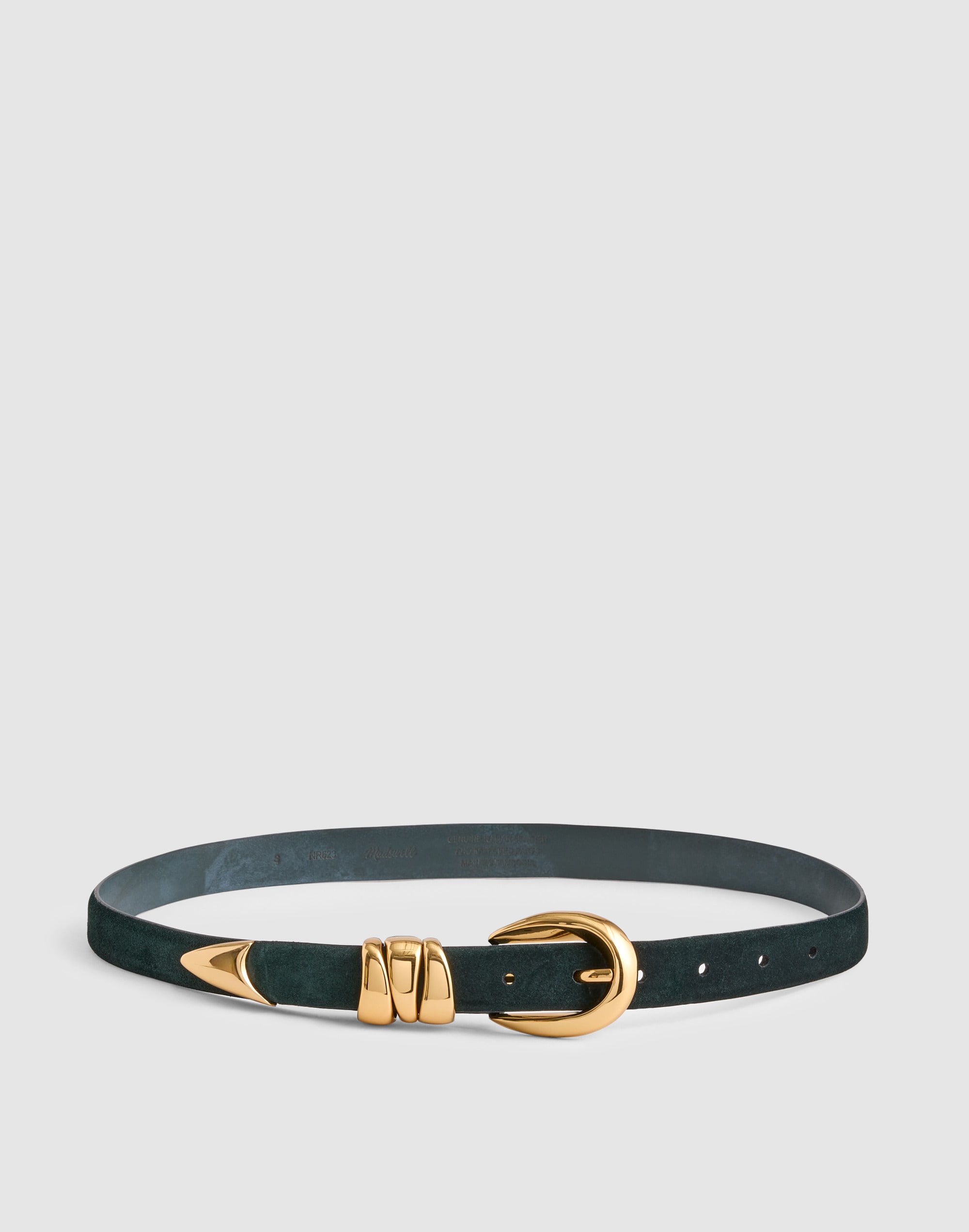 Madewell Triple Metal Keeper Belt In Green
