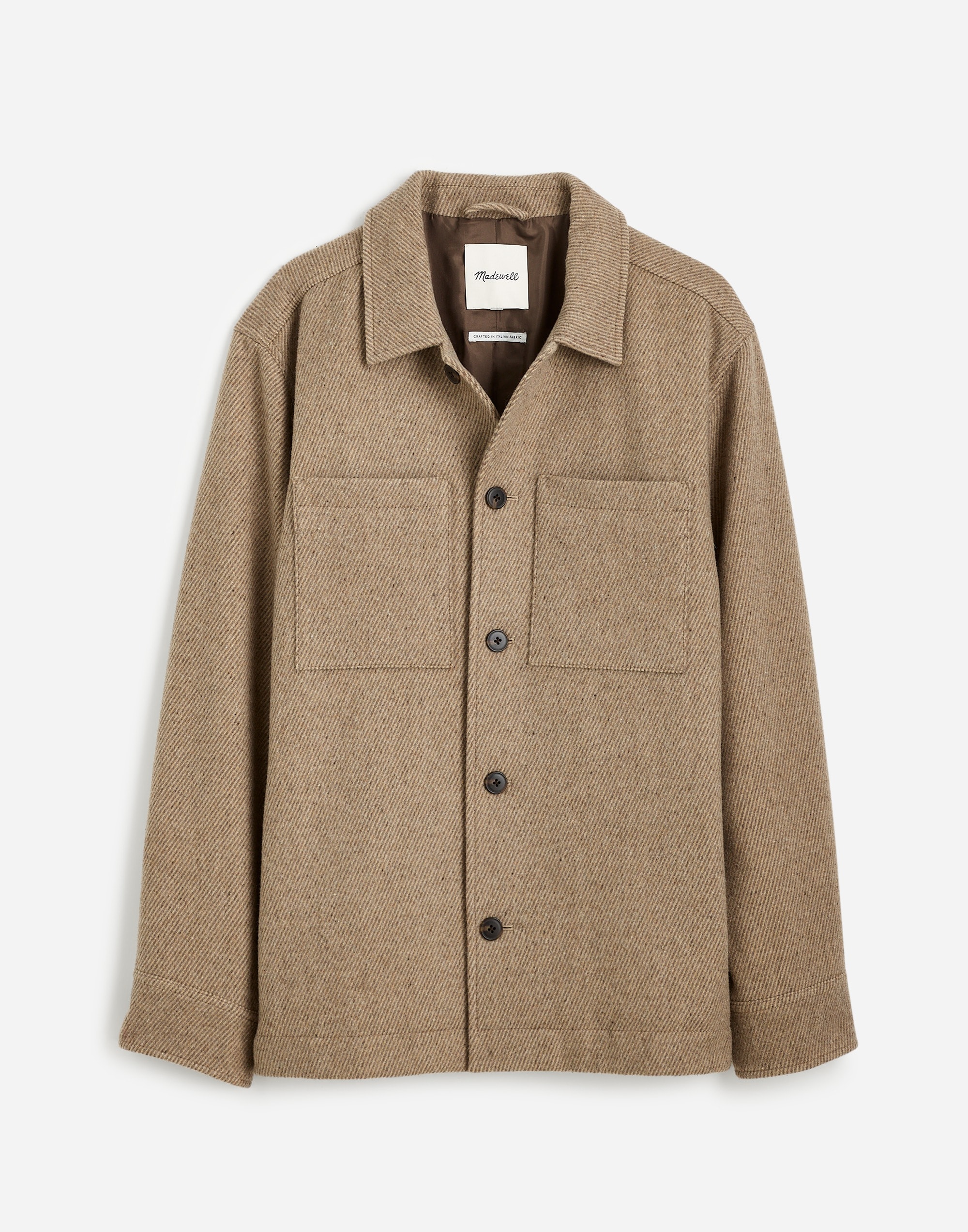 Shirt-Jacket in Italian Herringbone Fabric