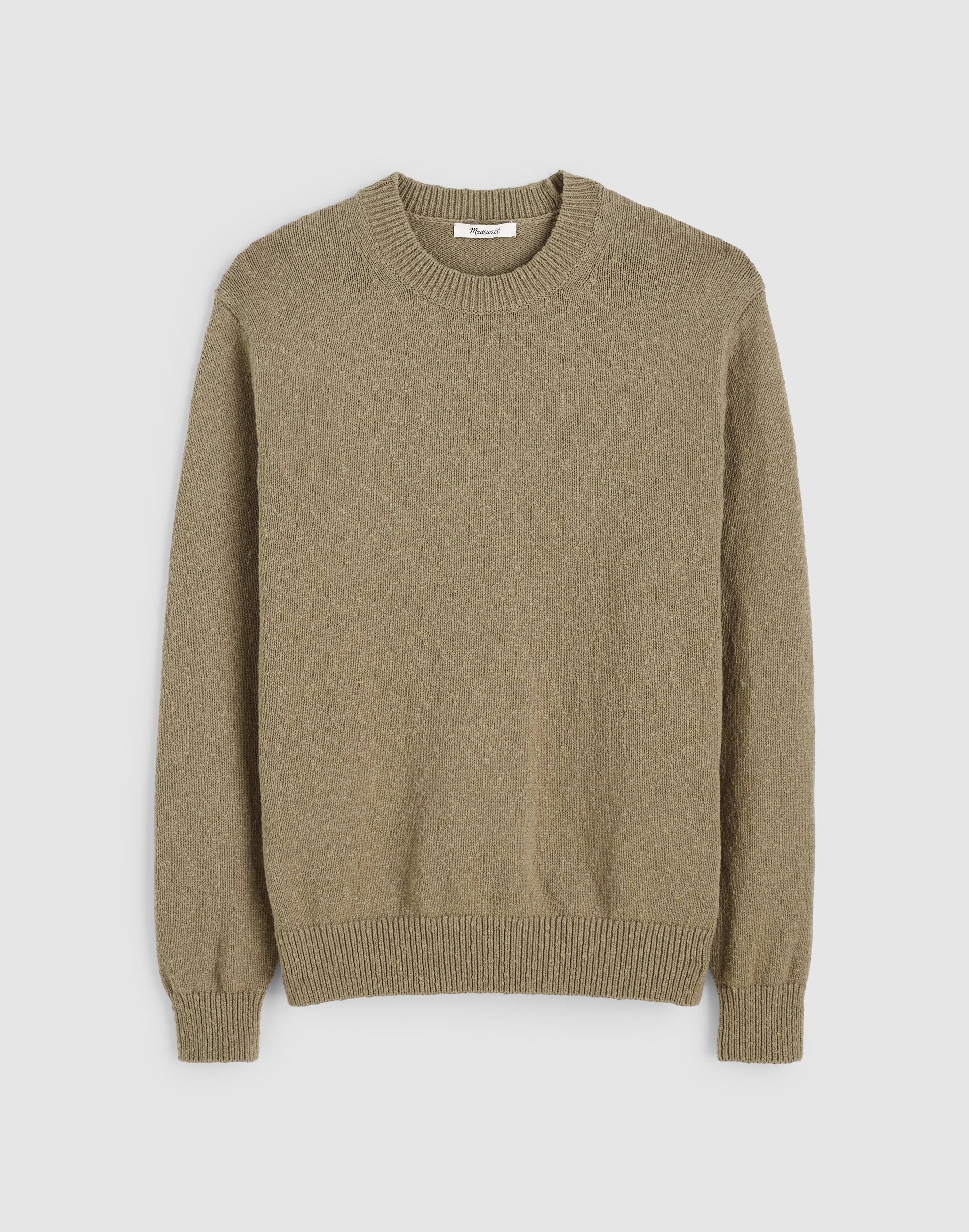 Crewneck Sweater in Textured Cotton