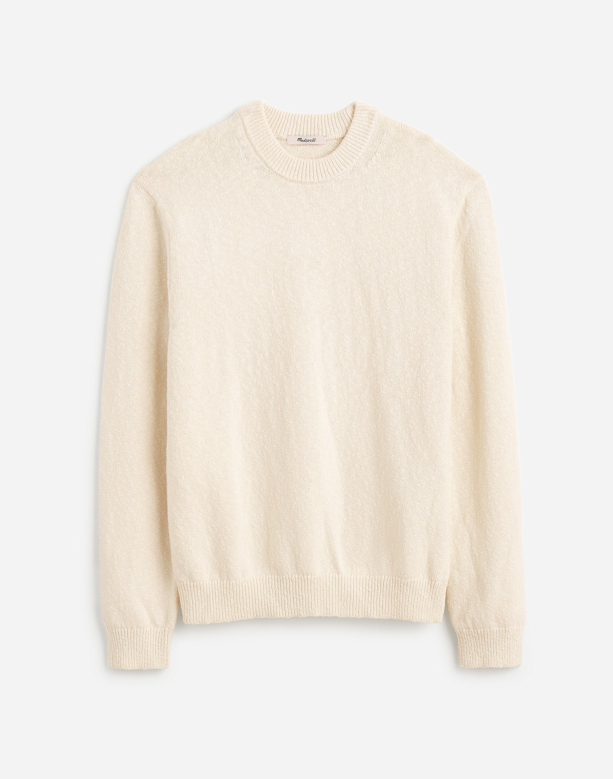 Crewneck Sweater in Textured Cotton