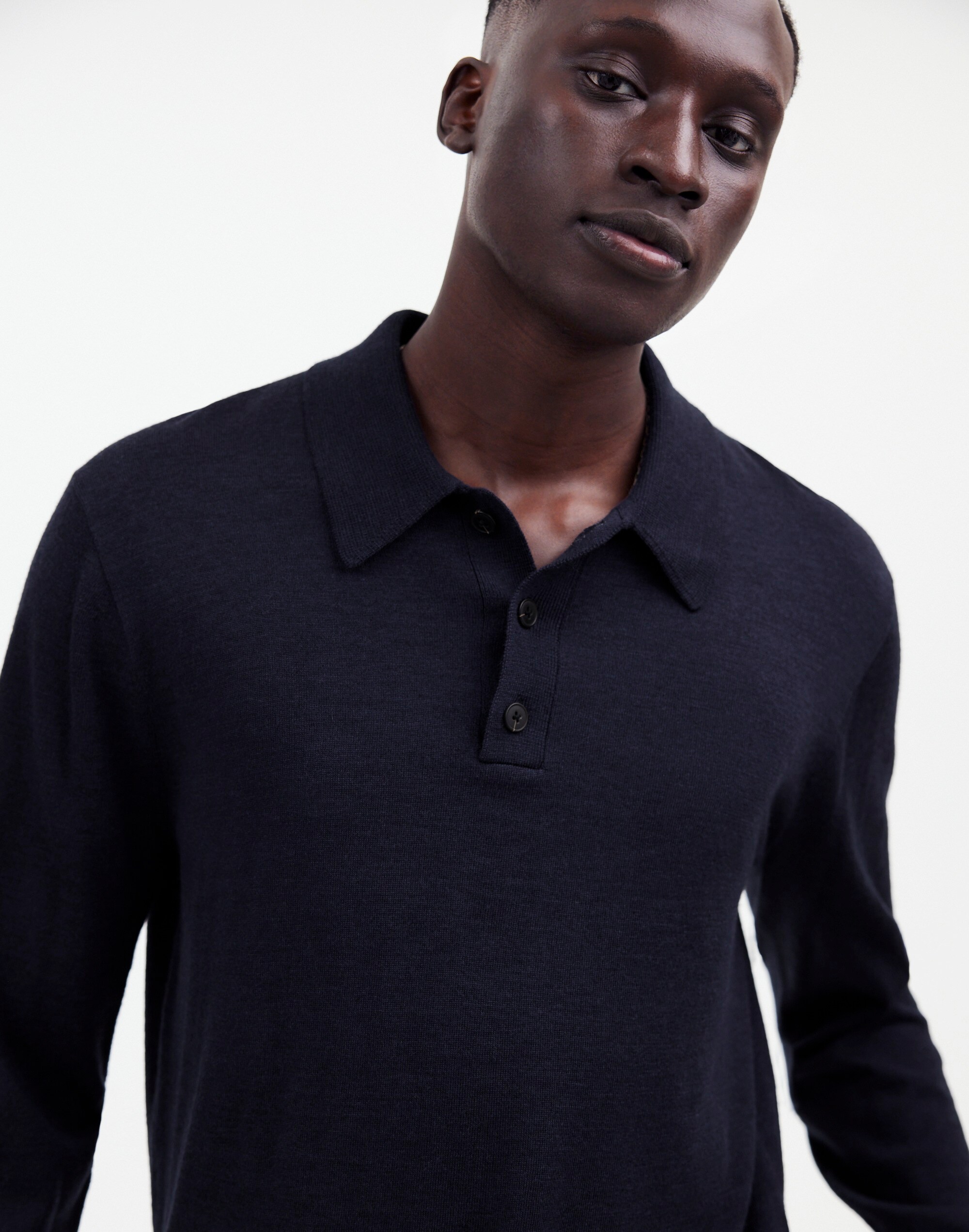 Three-Button Sweater Polo Shirt in Merino Wool | Madewell