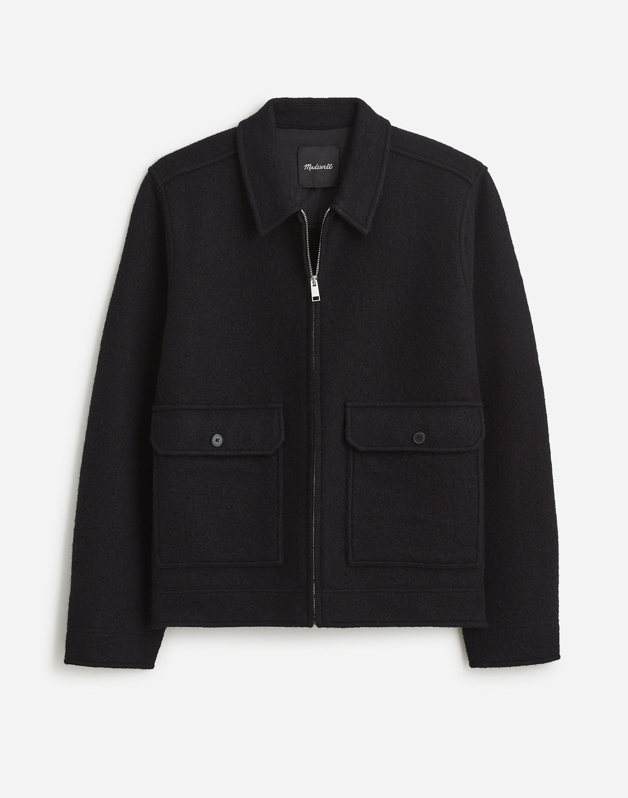 Boiled Wool Zip-Front Jacket
