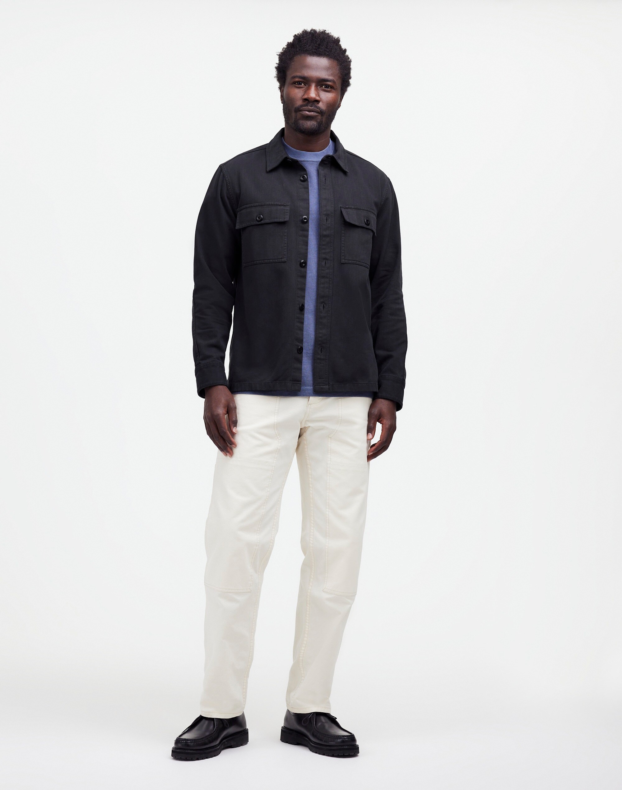 Garment-Dyed Straight-Hem Work Shirt | Madewell