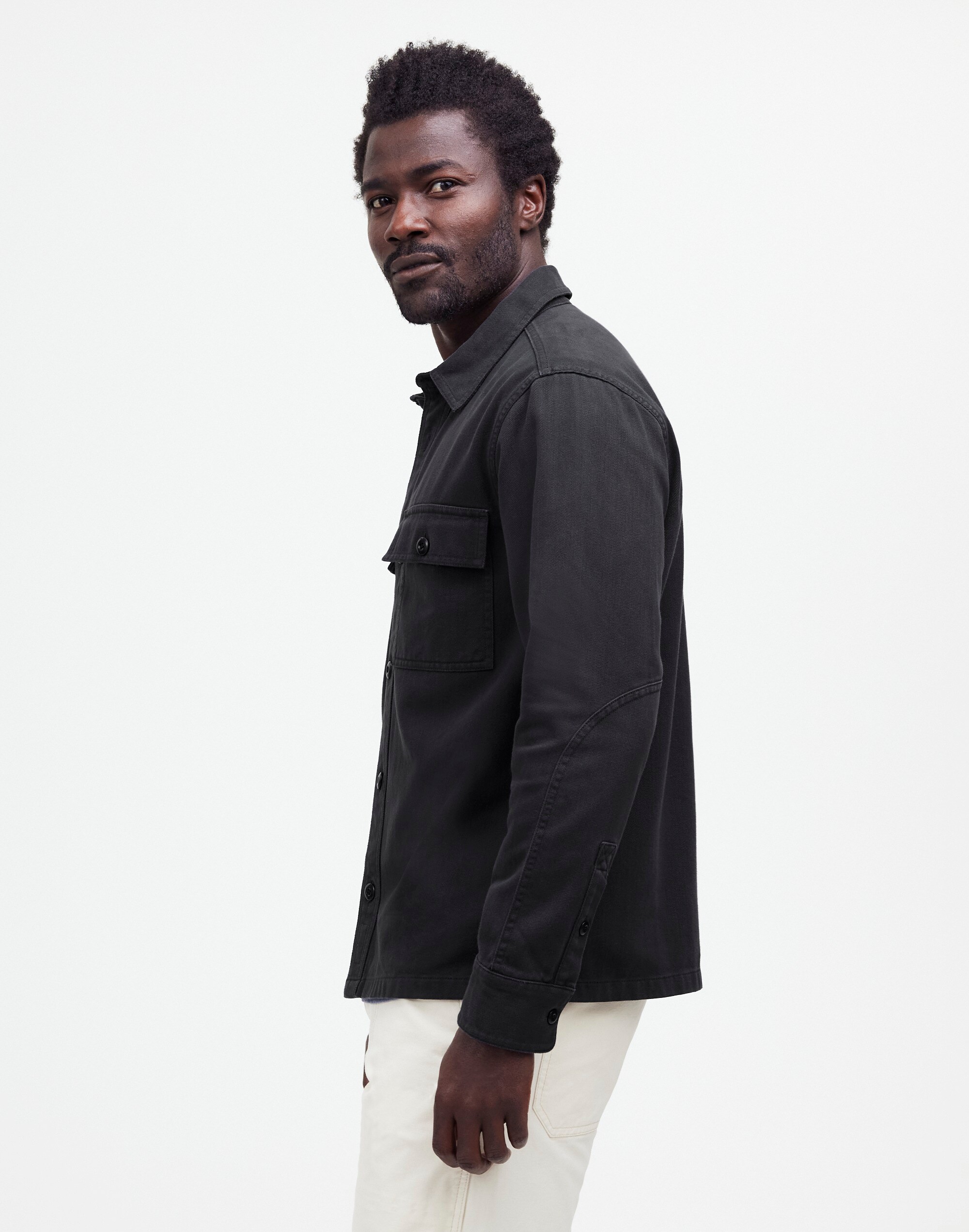 Garment-Dyed Straight-Hem Work Shirt | Madewell