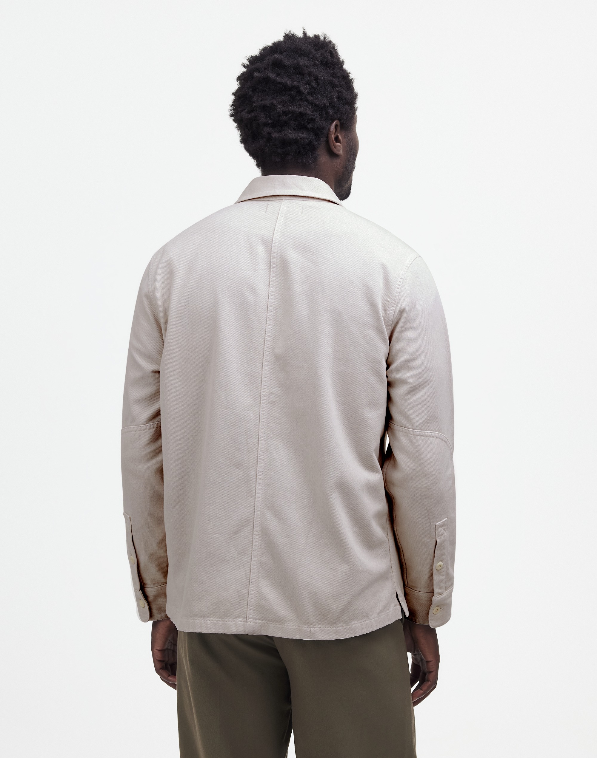 Garment-Dyed Straight-Hem Work Shirt in vintage linen image 4