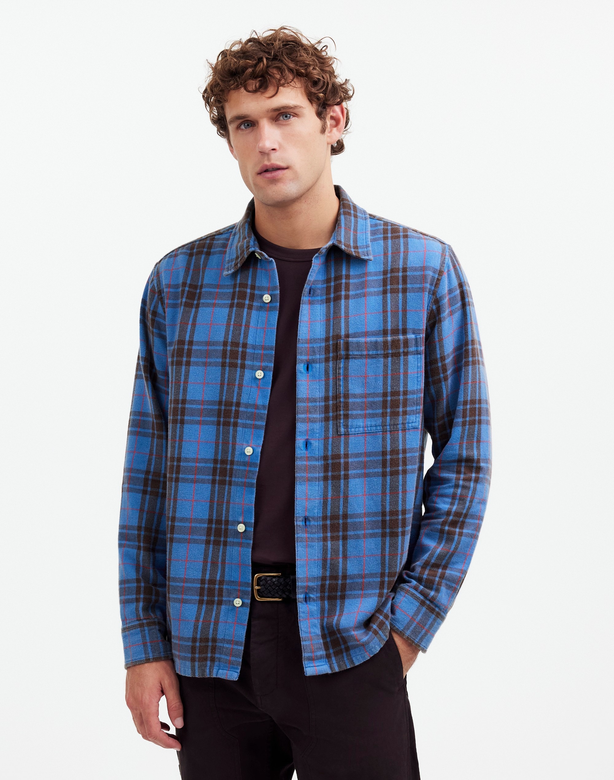Easy Shirt in Brushed Flannel Alternate Image 1