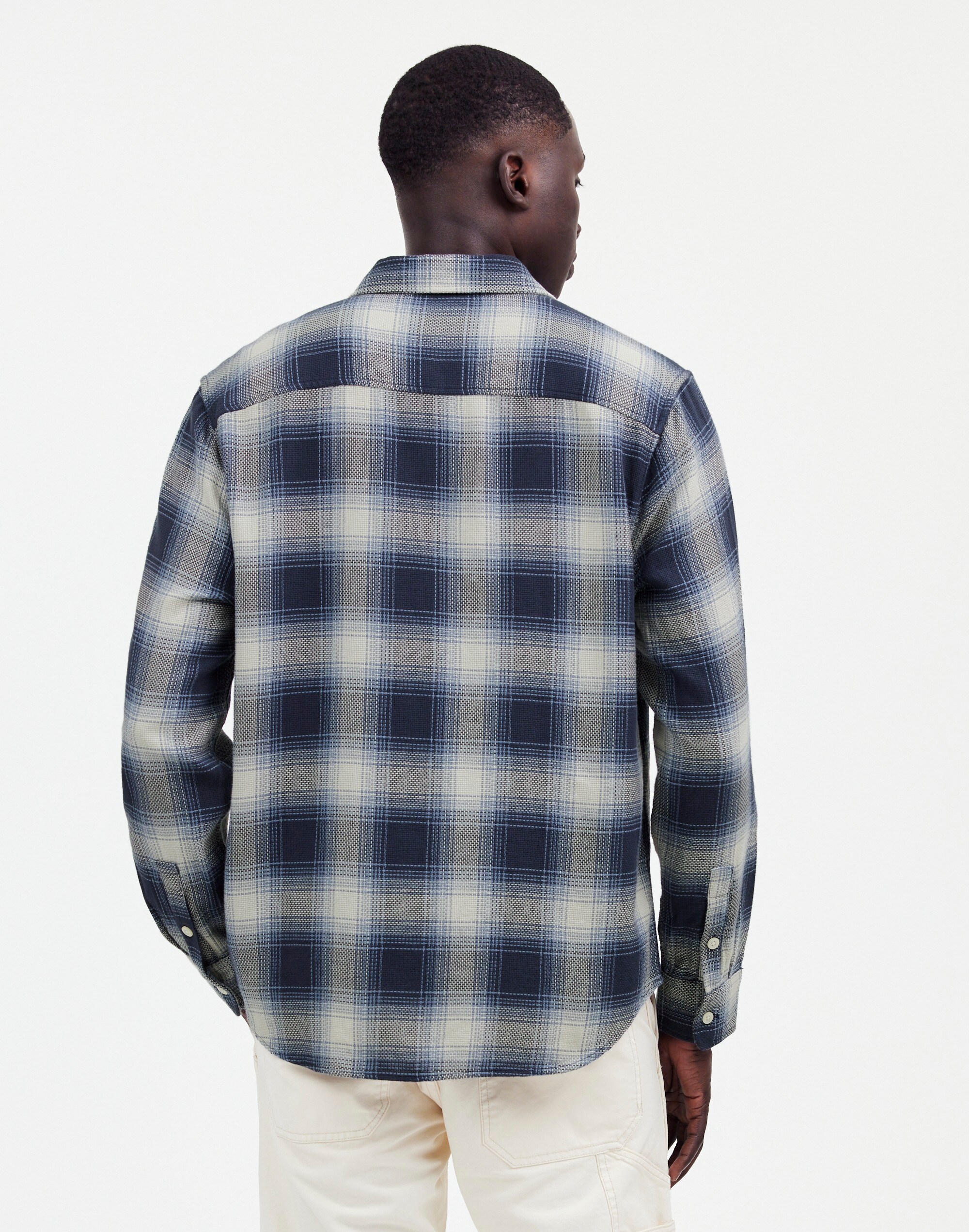 Easy Long-Sleeve Shirt in Cotton Dobby