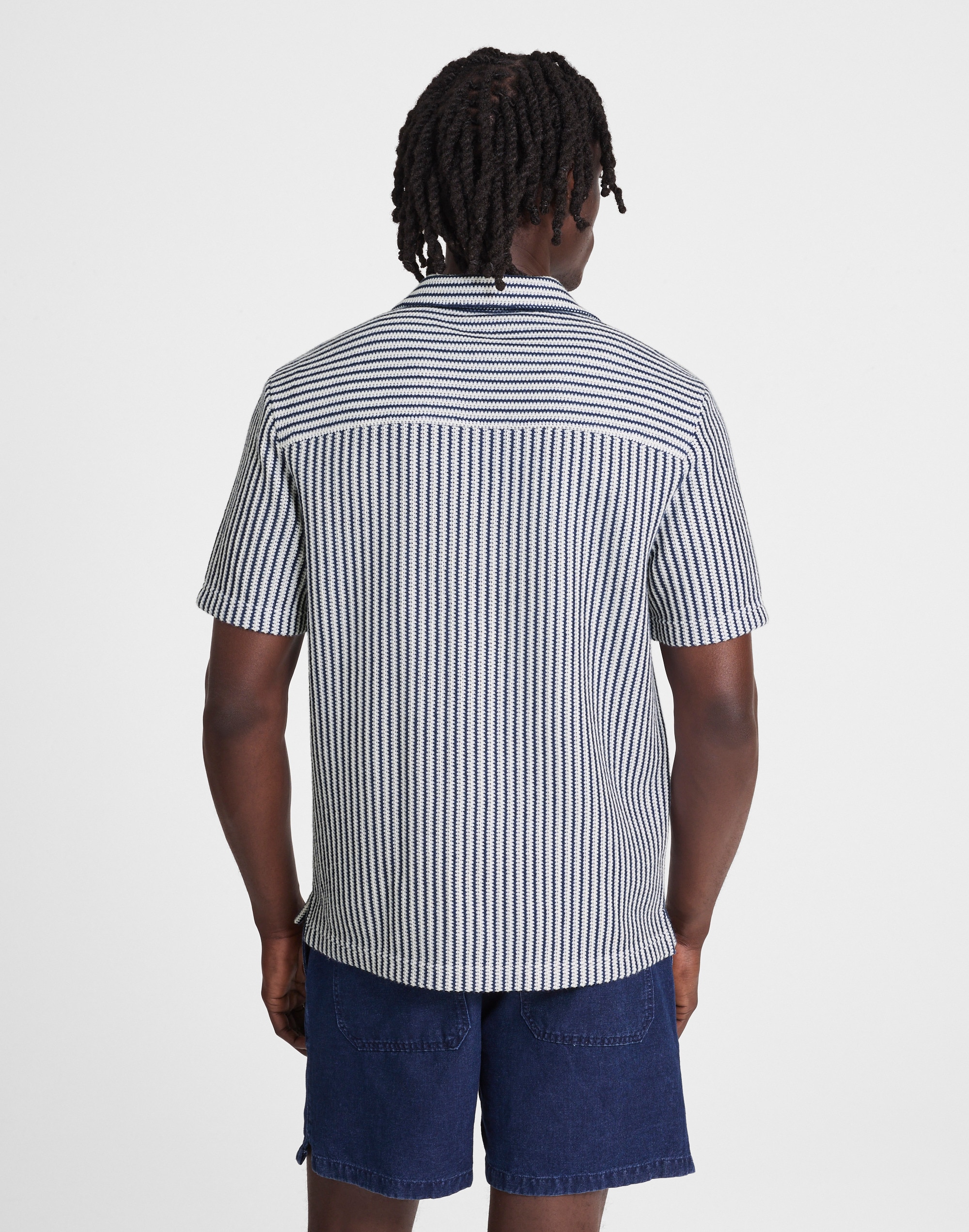 Textured-Knit Short-Sleeve Shirt