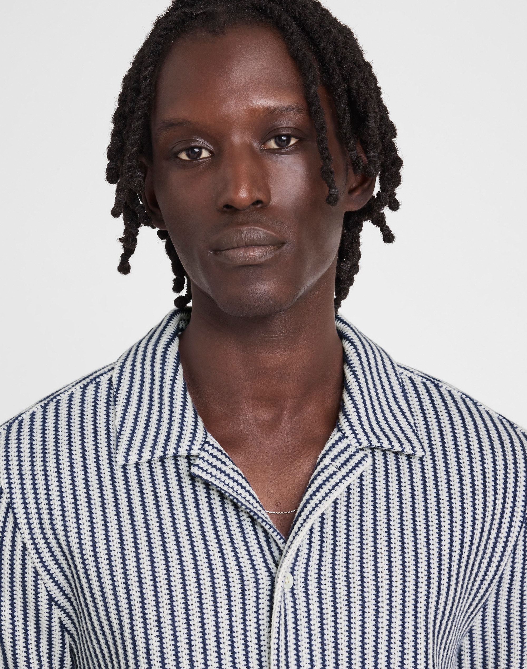 Textured-Knit Short-Sleeve Shirt