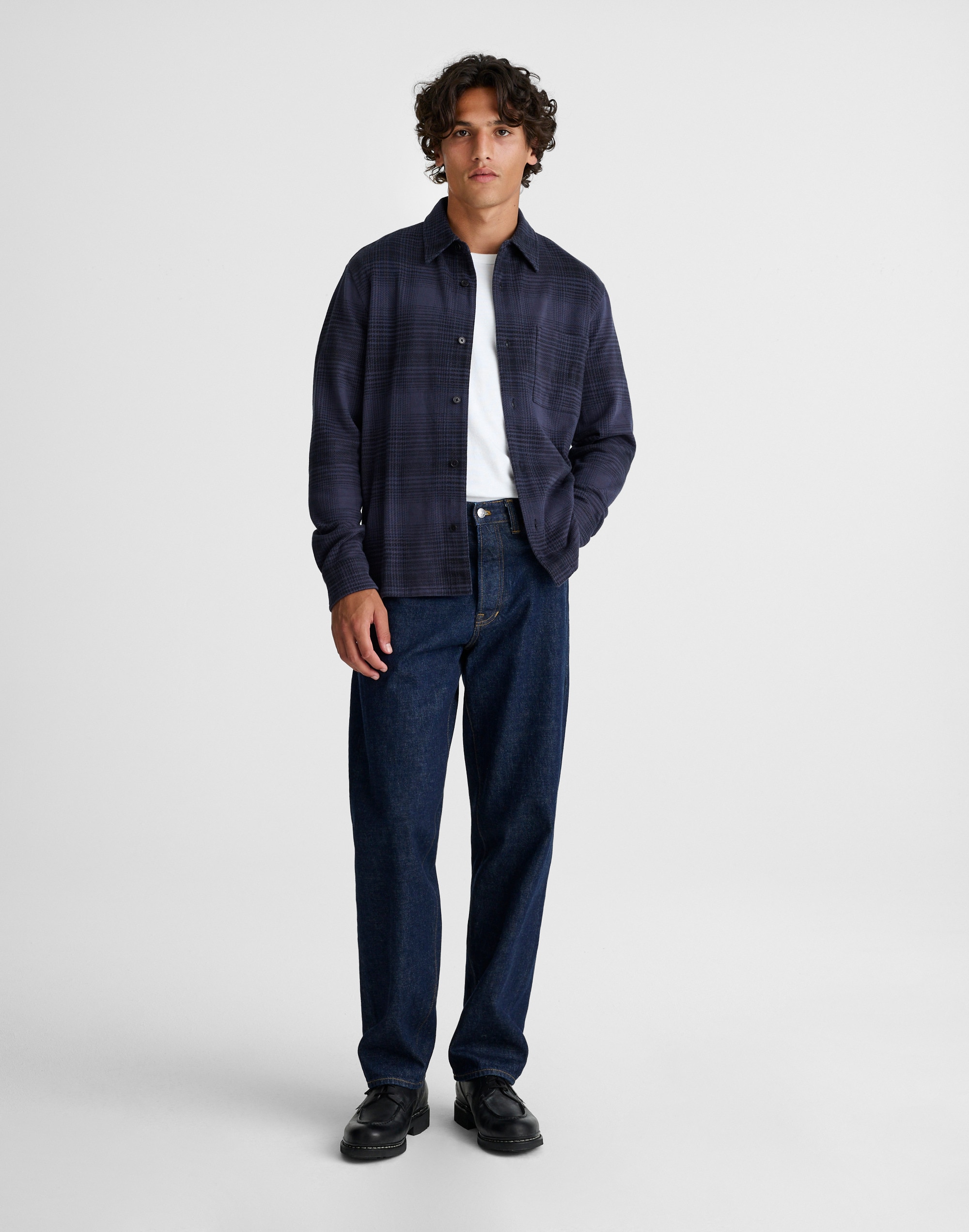 Madewell The Devoe Knit Shirt In Blue