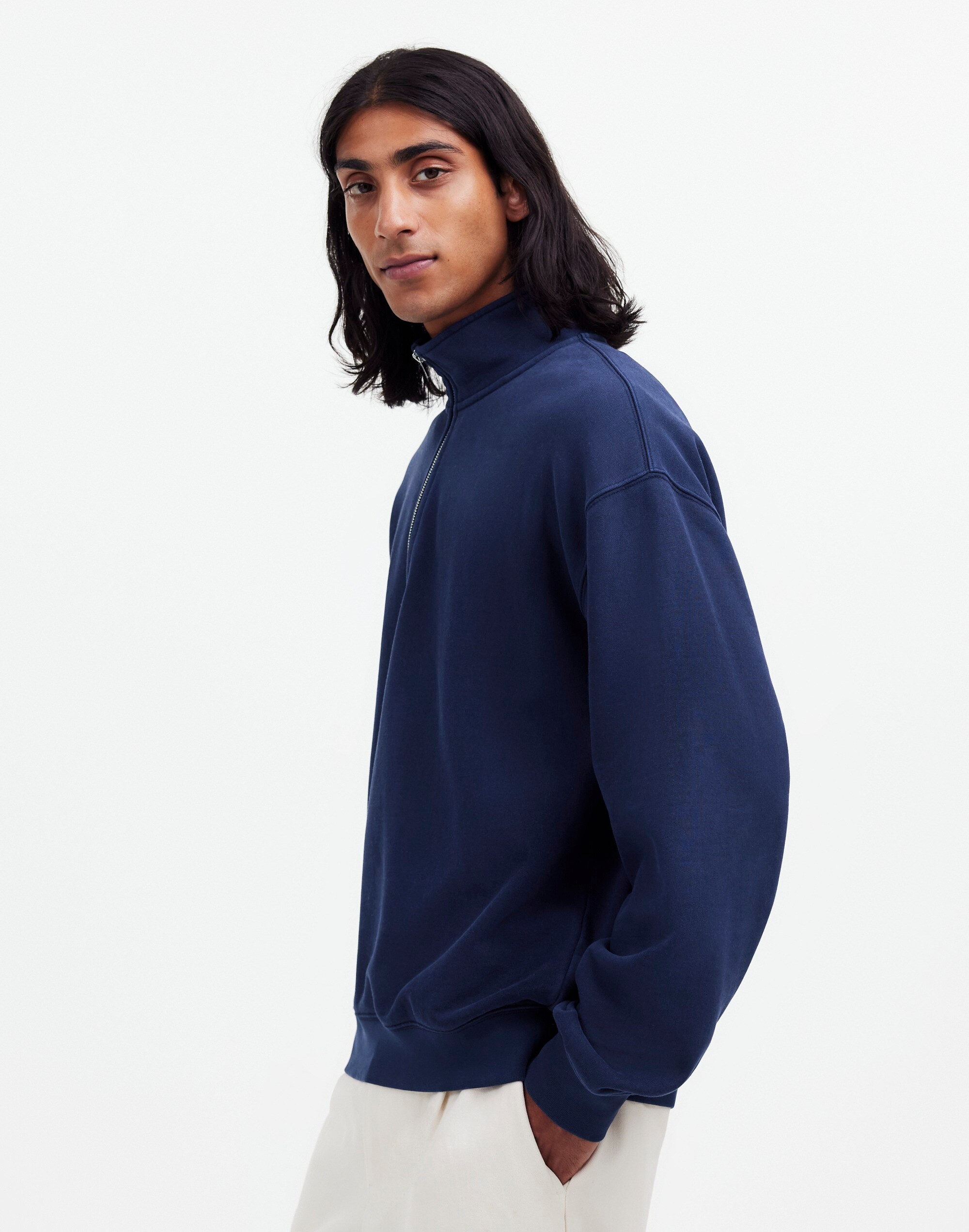 The McCarren Midweight Quarter Zip Sweatshirt | Madewell