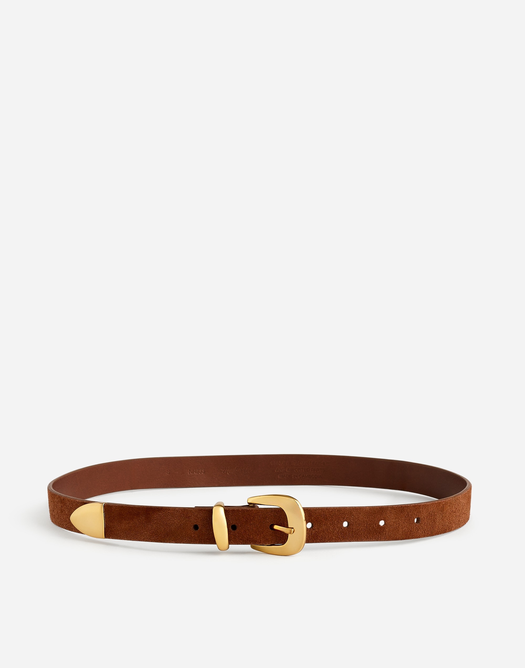 skinny suede western belt
