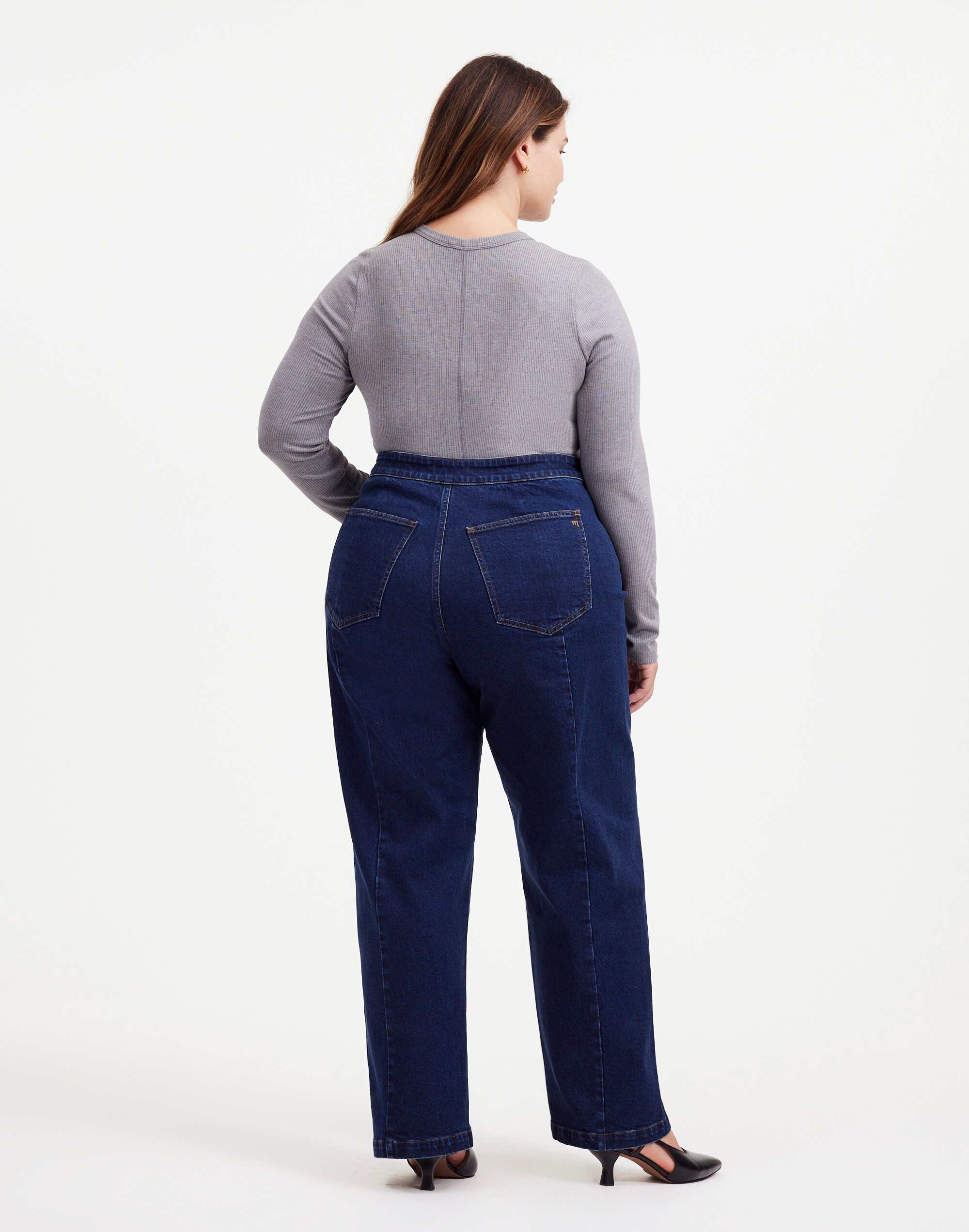 The Plus Curvy Emmett Wide-Leg Jean in Leffers Wash: Welt Pocket Edition