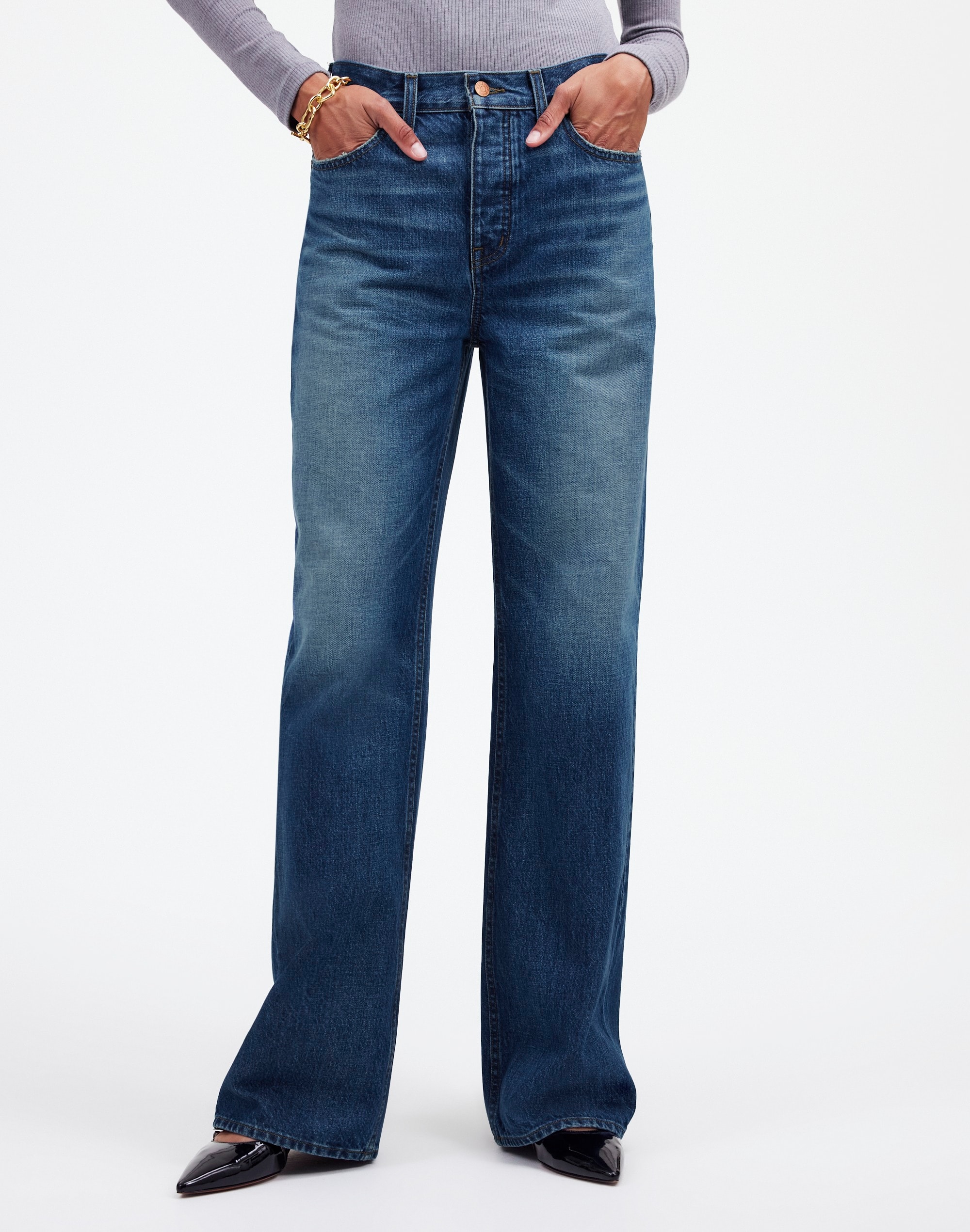 Petite Low-Slung Baggy Jeans