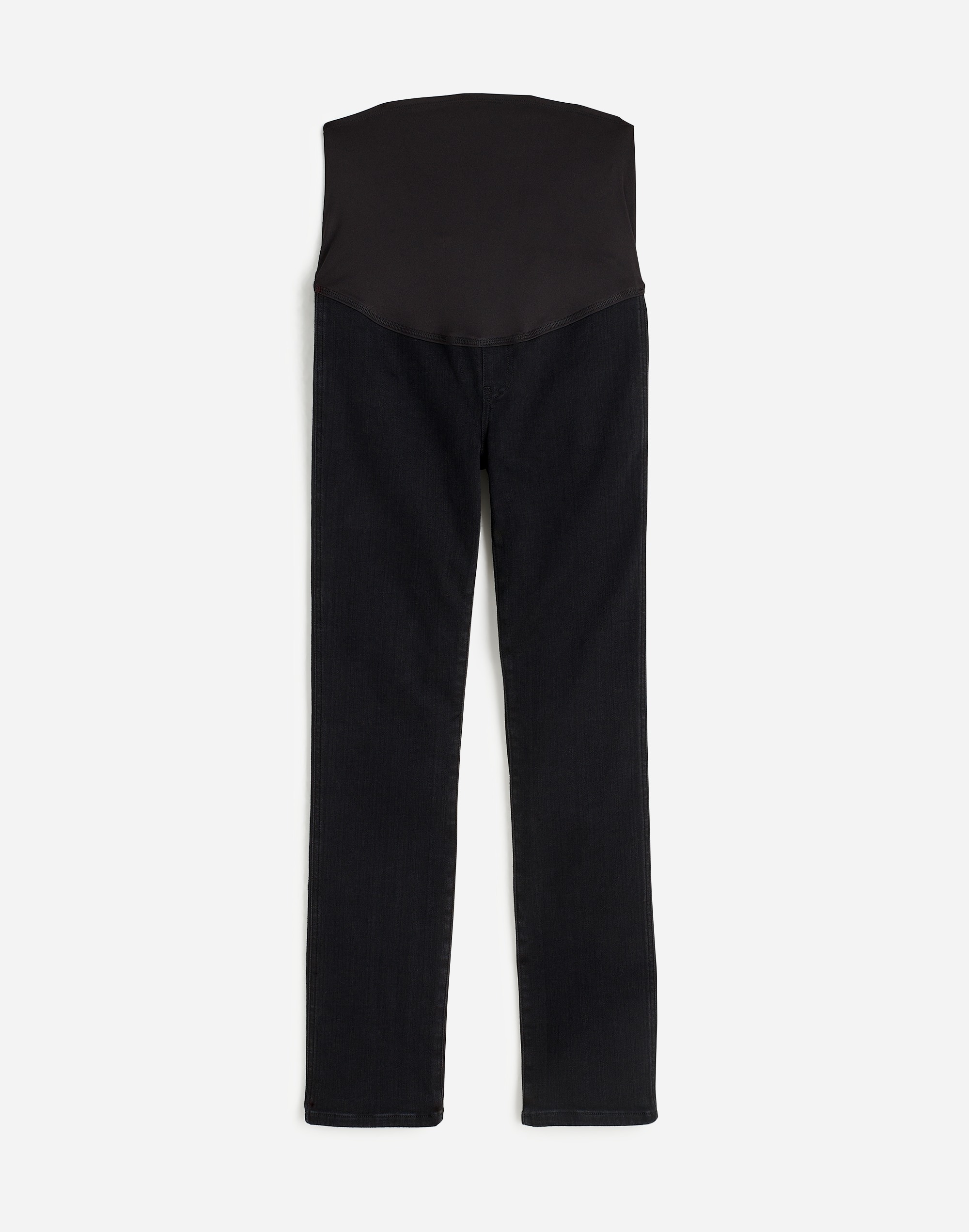 Maternity Over-the-Belly Mid-Rise Stovepipe Jeans in Black Rinse Wash