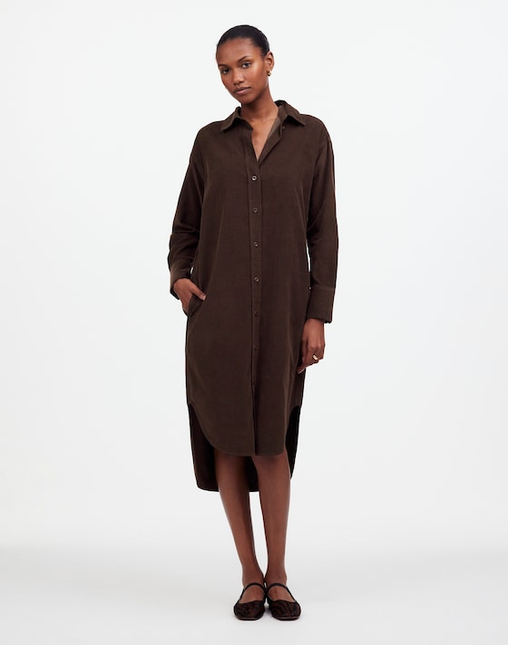 corduroy shirt dress Classic corduroy shirt ASOS DESIGN oversized corduroy shirt