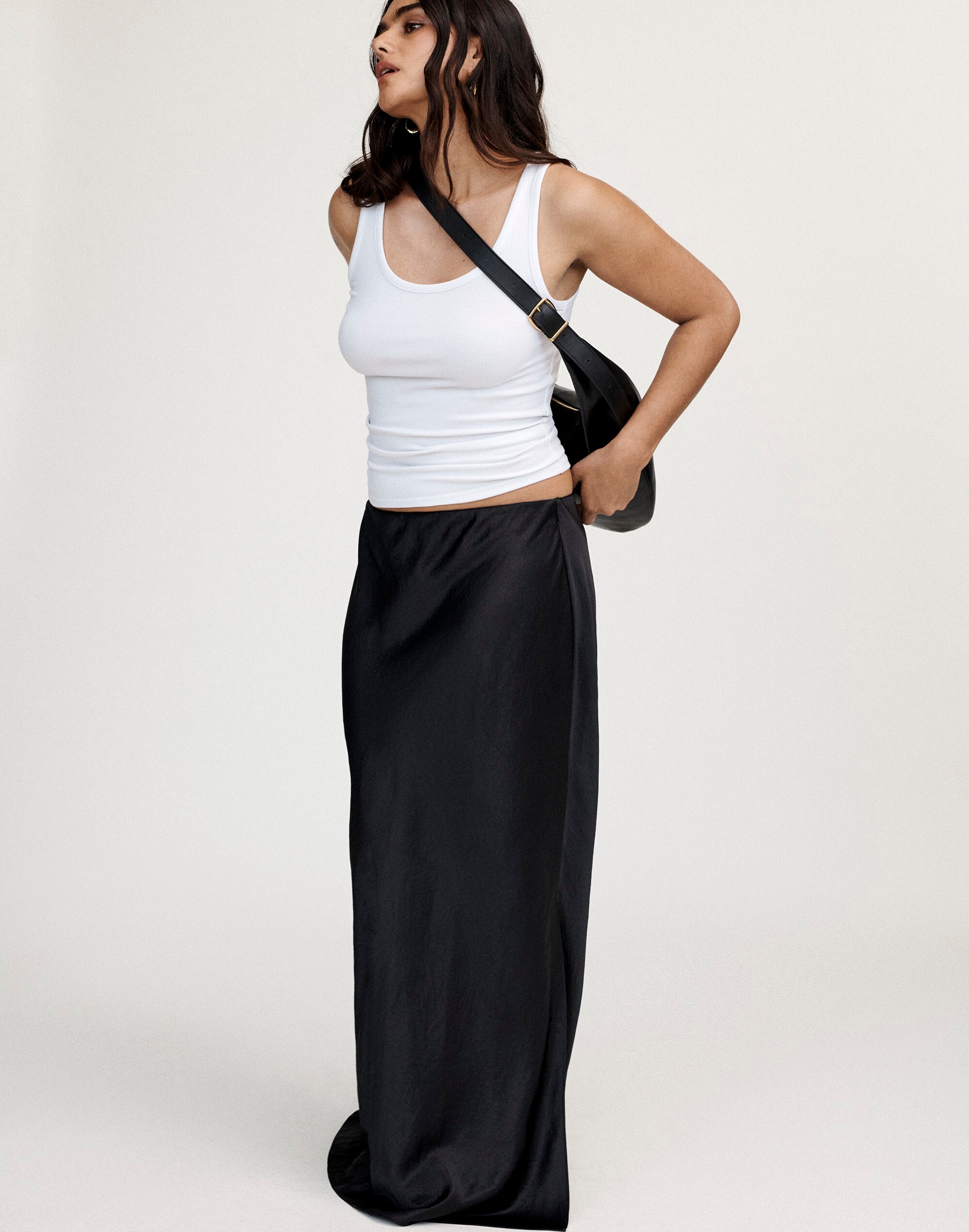 Baby'O Womens Stretch Satin Slip Skirt