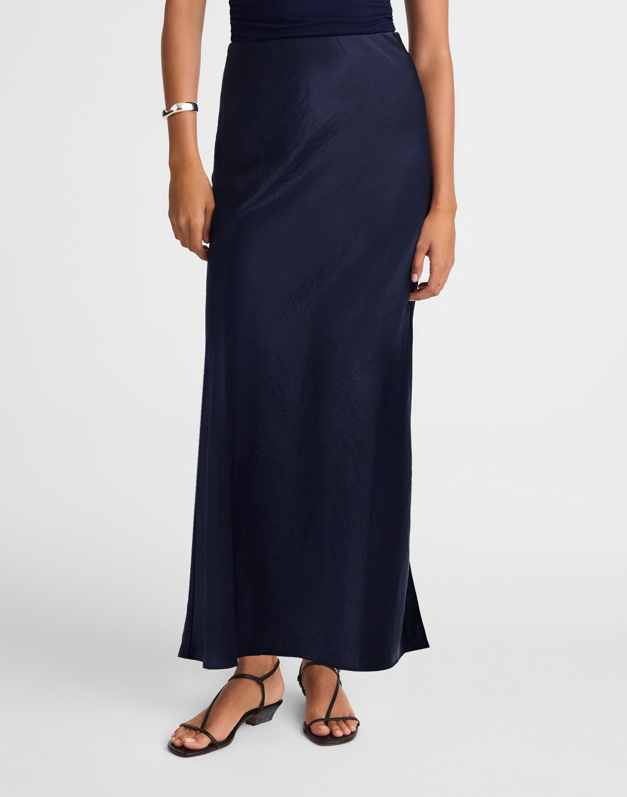 Satin Maxi Slip Skirt