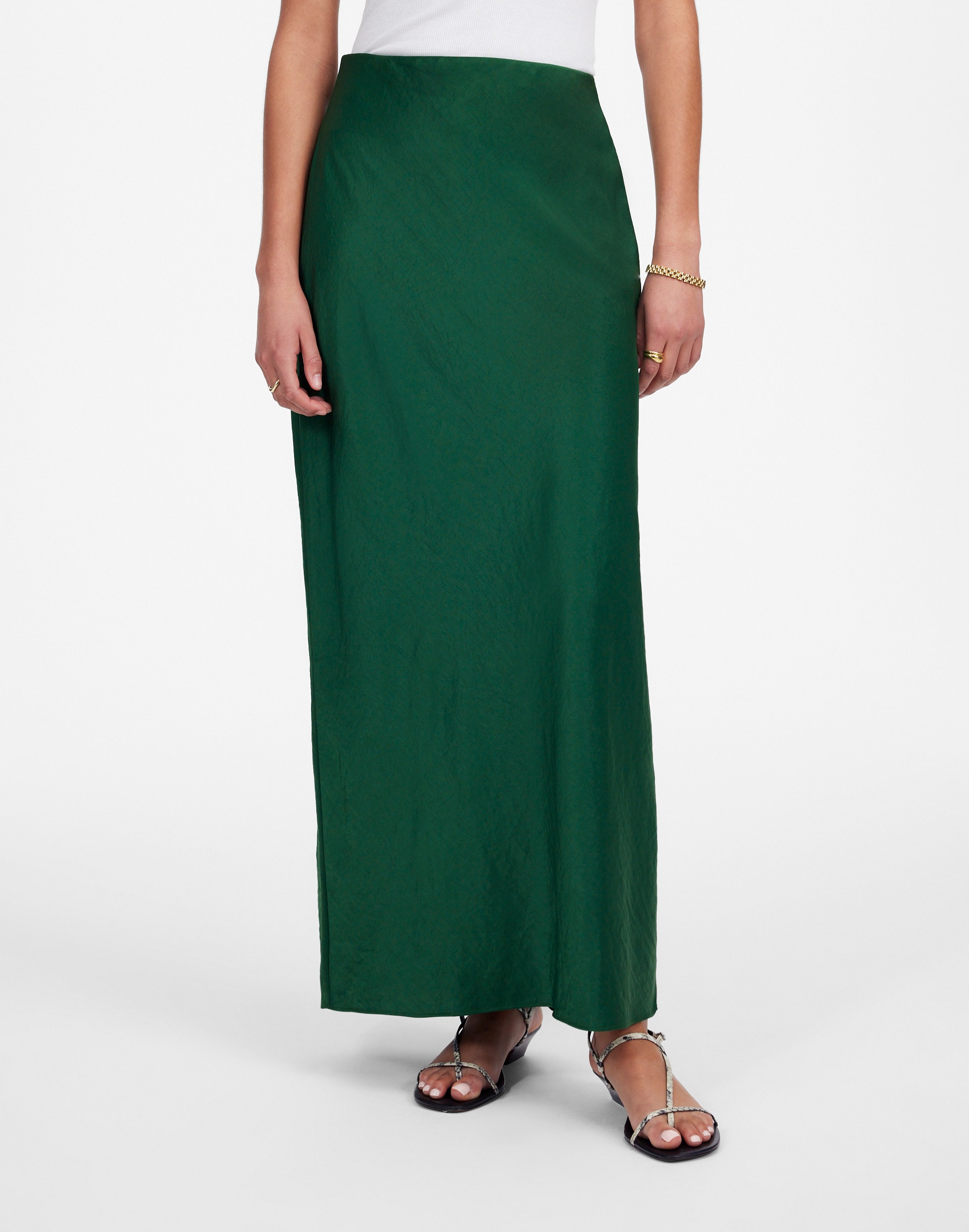Satin Maxi Slip Skirt