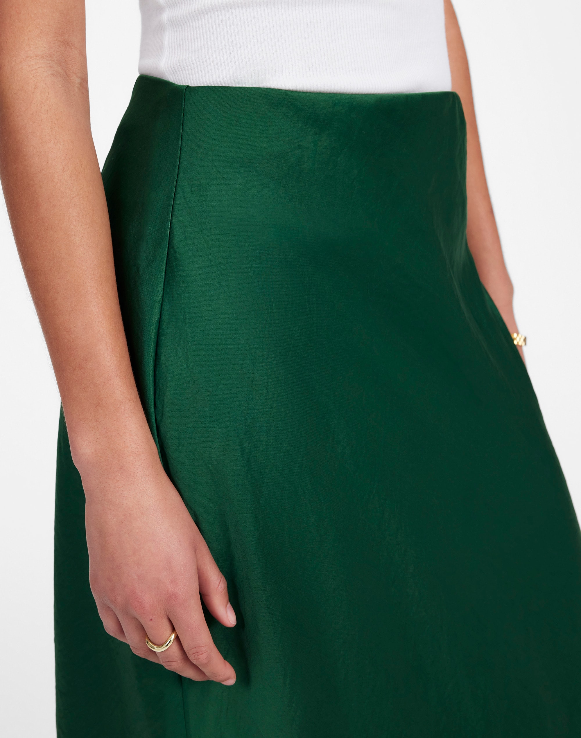 Satin Maxi Slip Skirt
