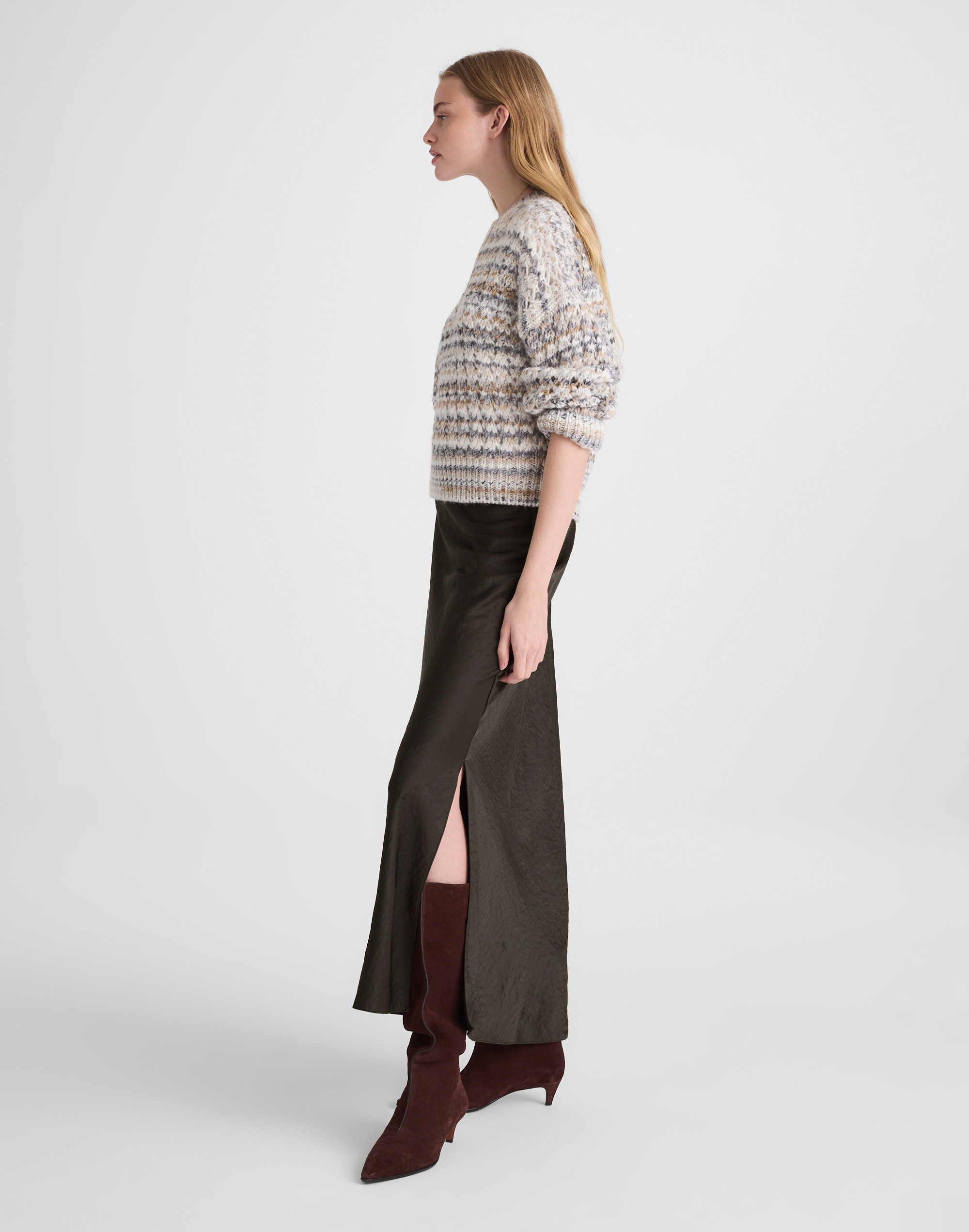 Satin Maxi Slip Skirt