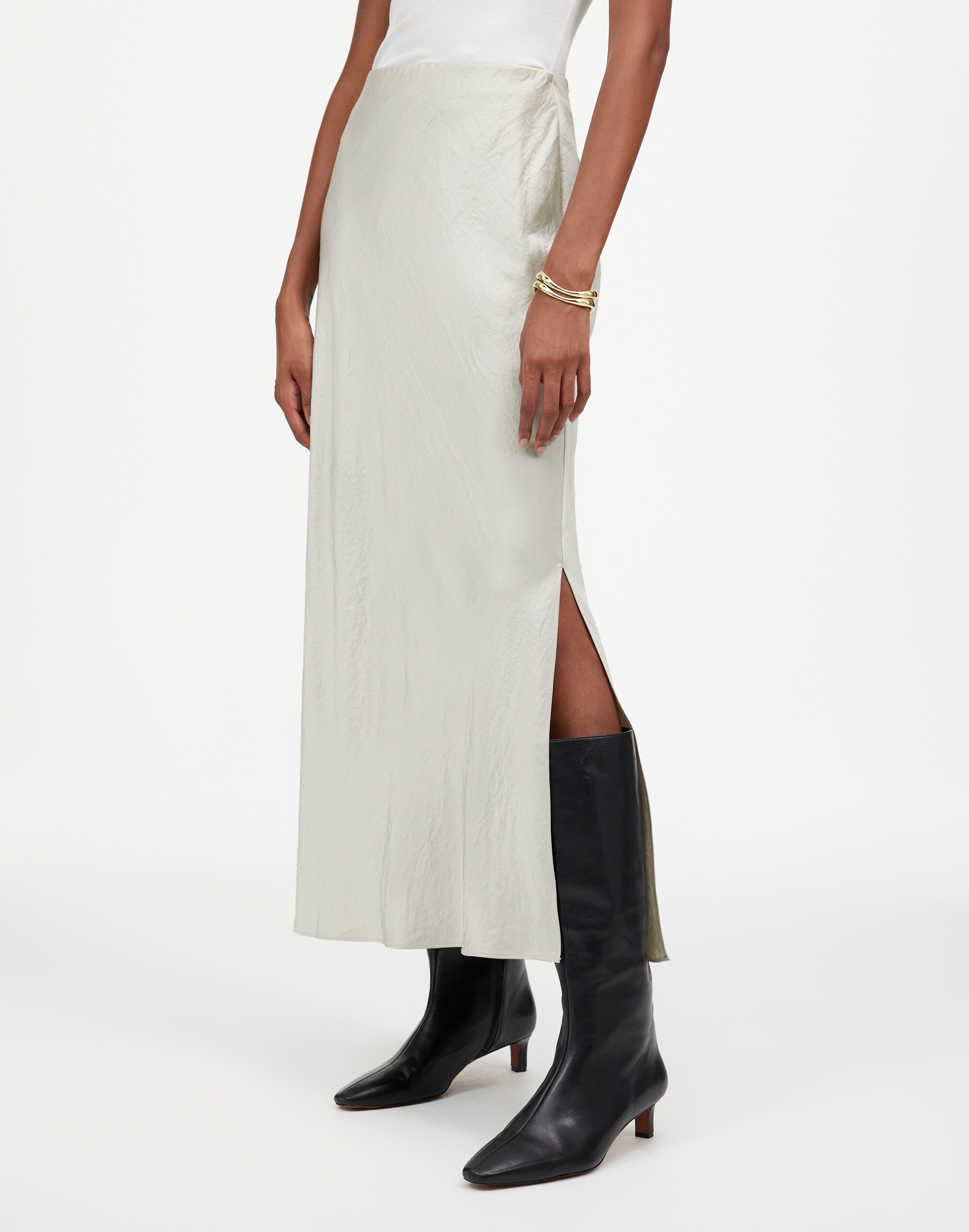 Satin Maxi Slip Skirt main image 1