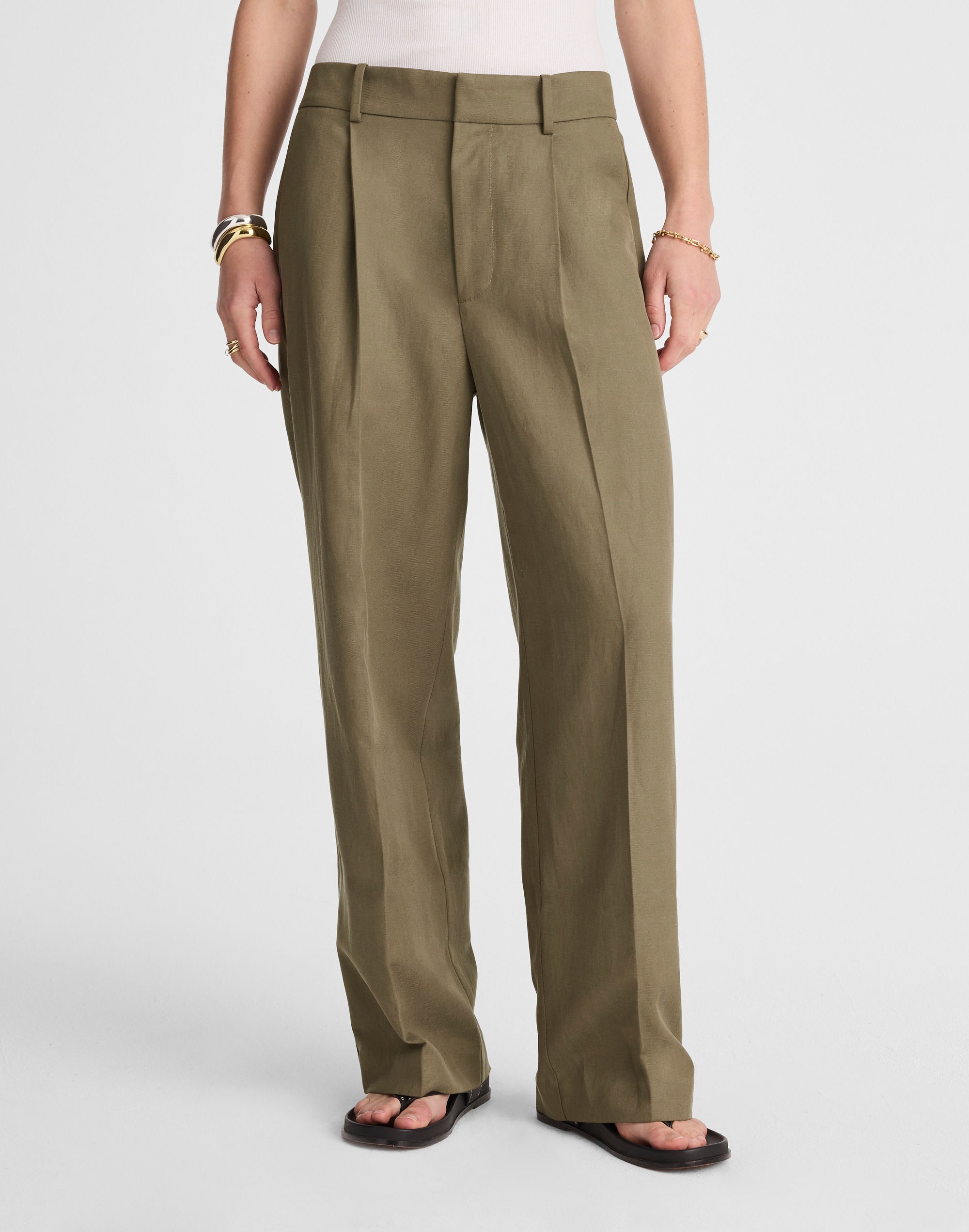 Slouchy Straight Pants in Drapey Twill | Madewell