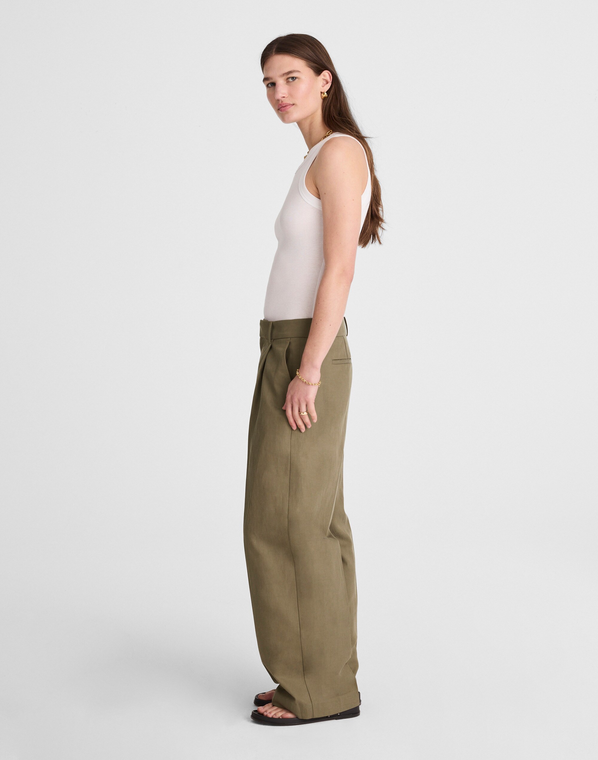 Slouchy Straight Pants in Drapey Twill | Madewell