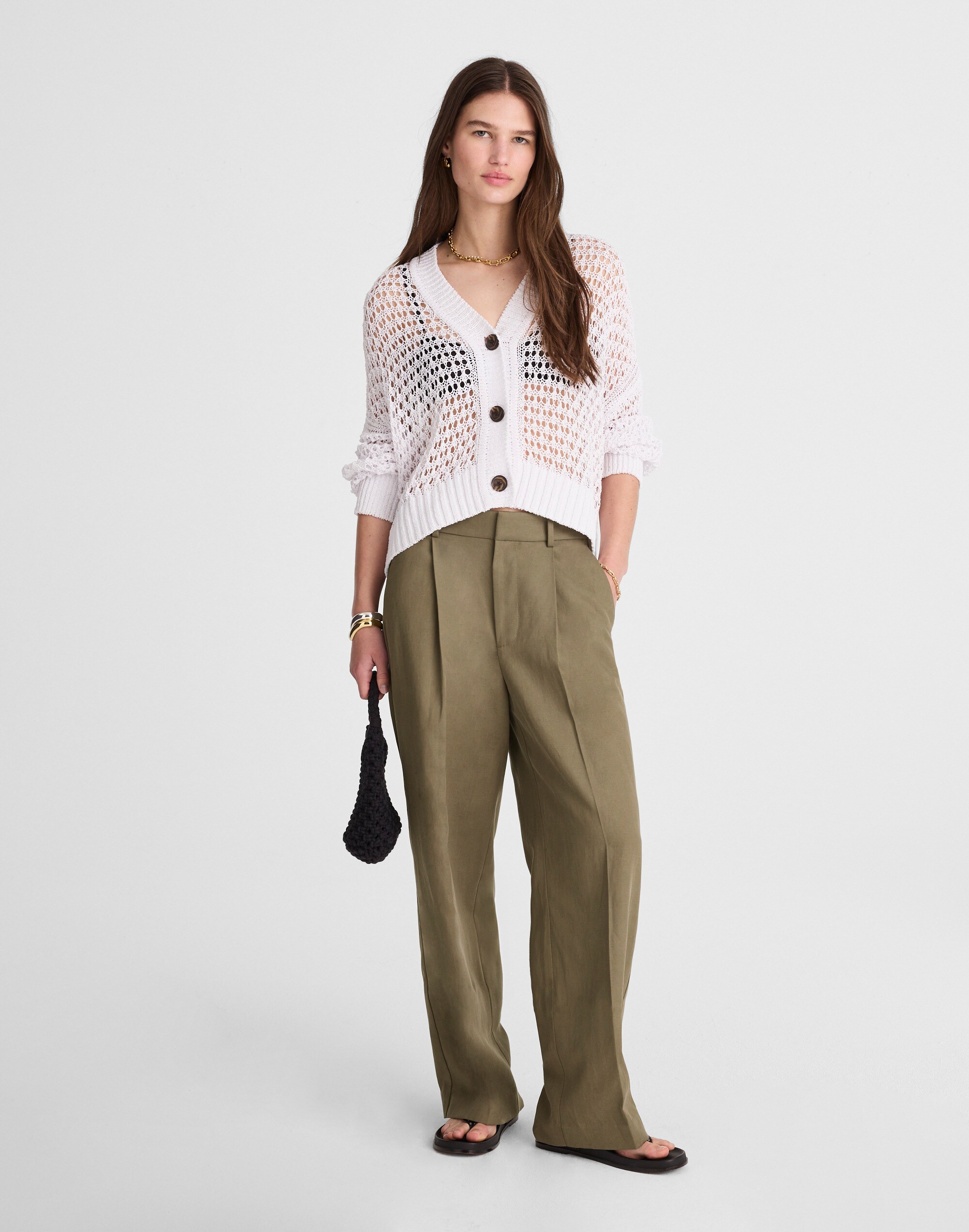 Slouchy Straight Pants in Drapey Twill | Madewell