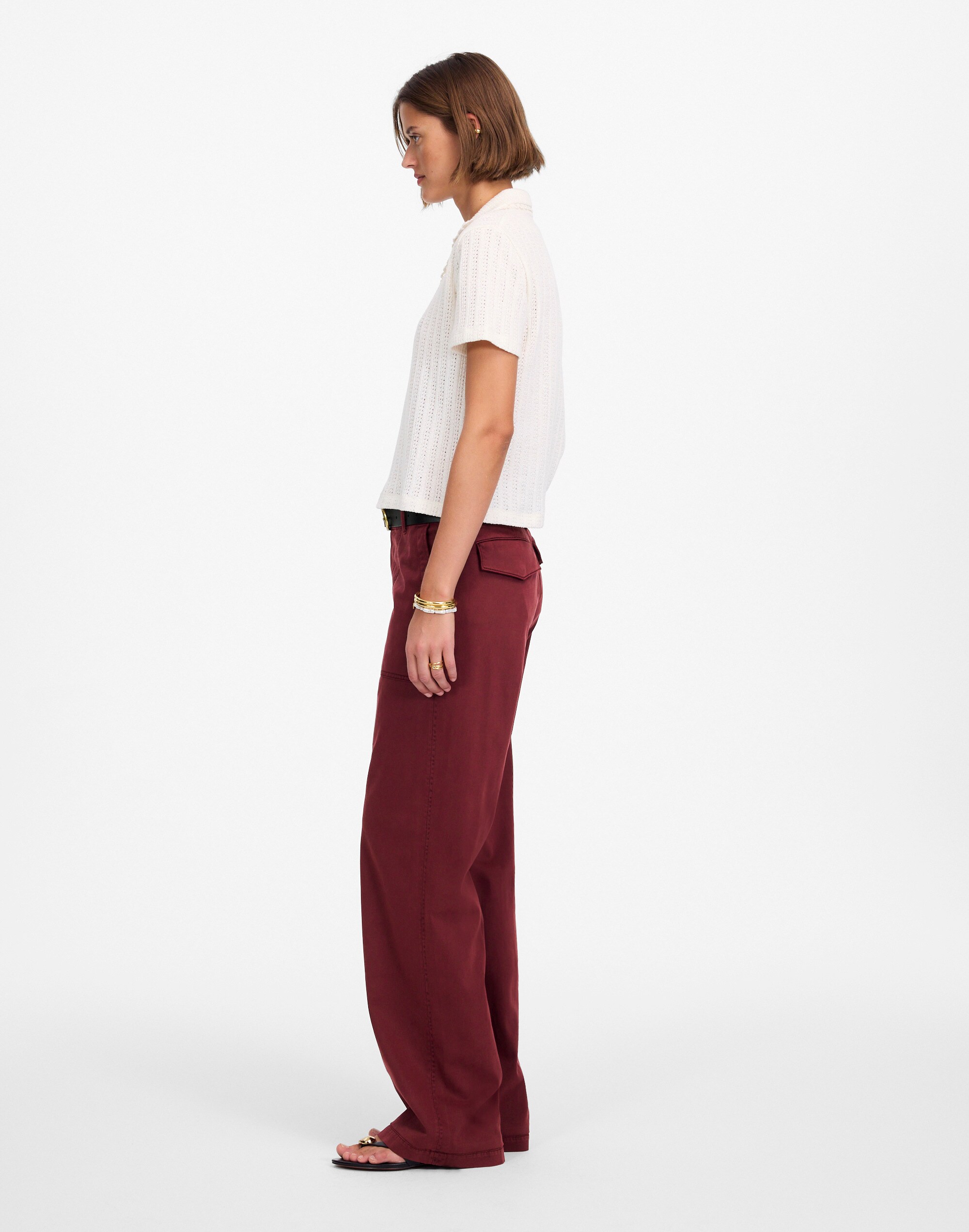 Petite Low-Slung Baggy Utility Pants