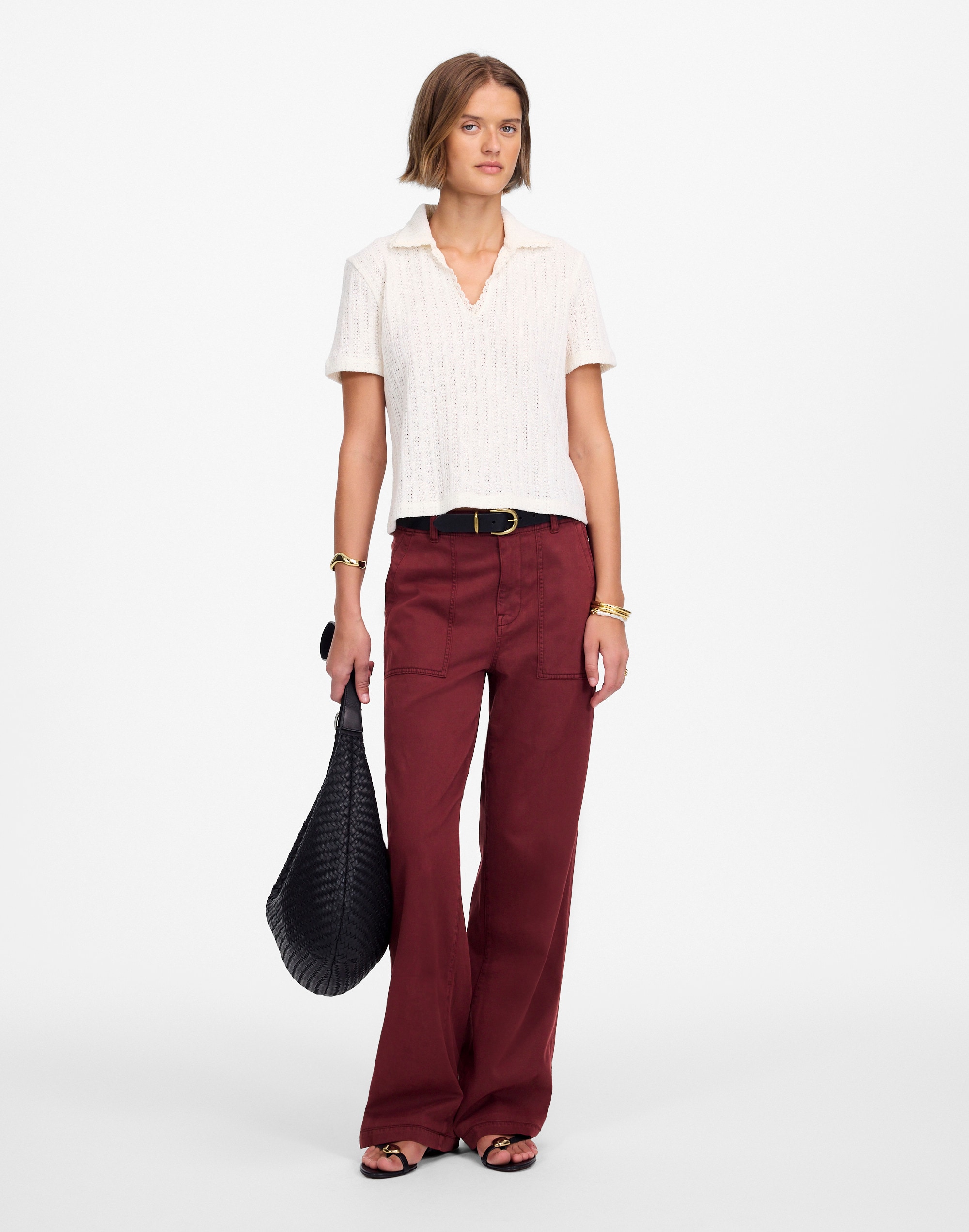 Petite Low-Slung Baggy Utility Pants