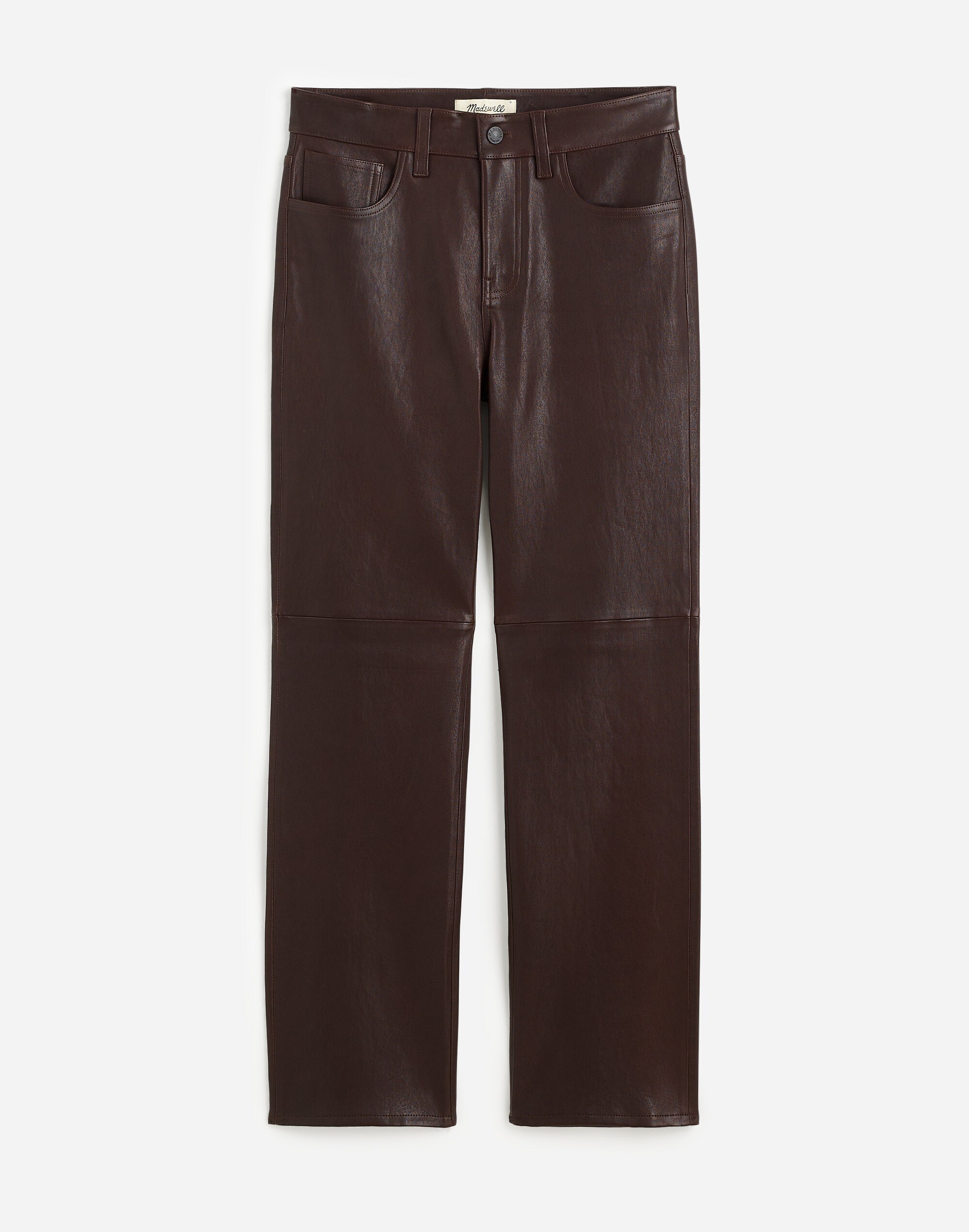 The '90s Straight Mid-Rise Pant in Leather