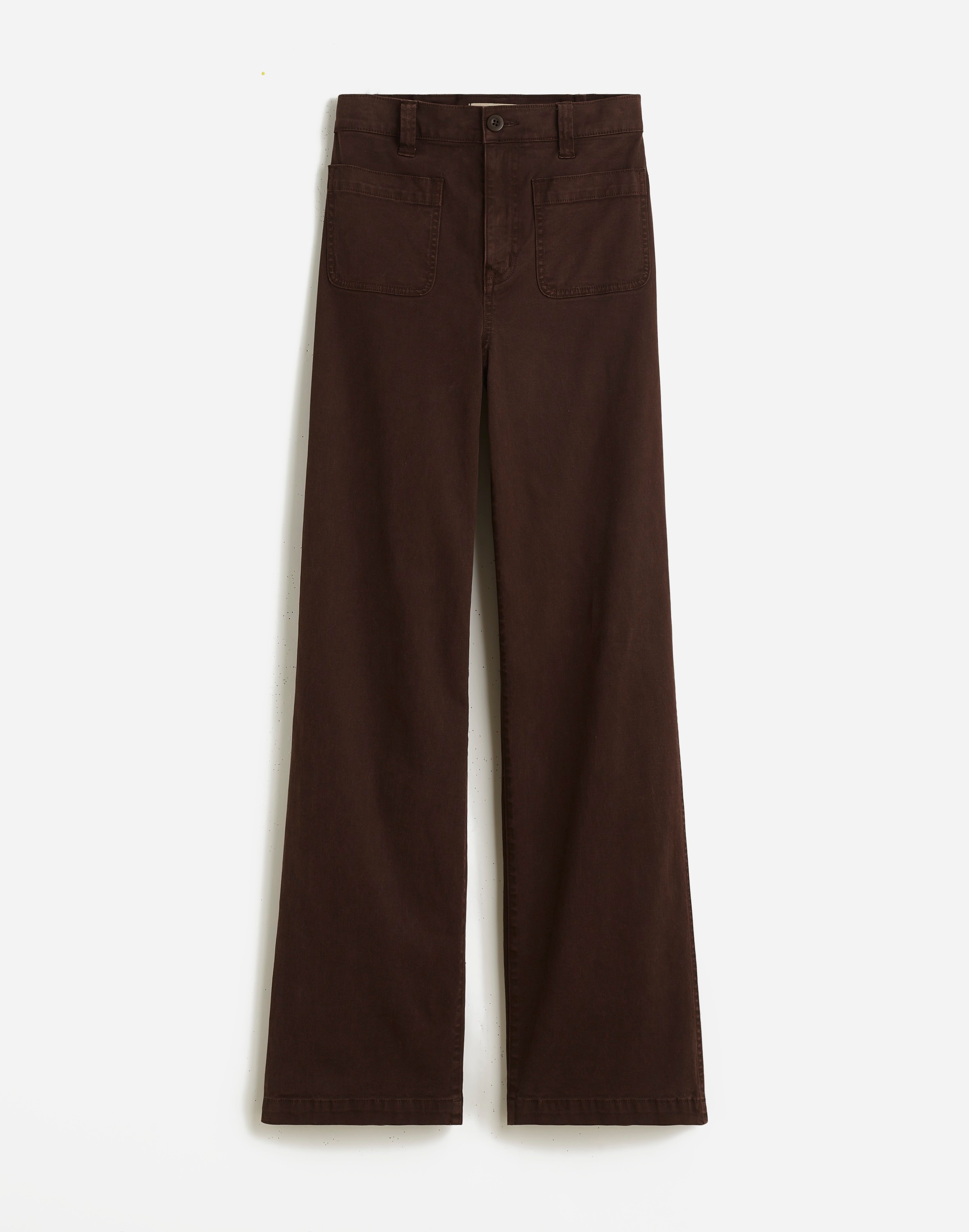 The Emmett Wide-Leg Pant: Patch Pocket Edition in dark carob image 6