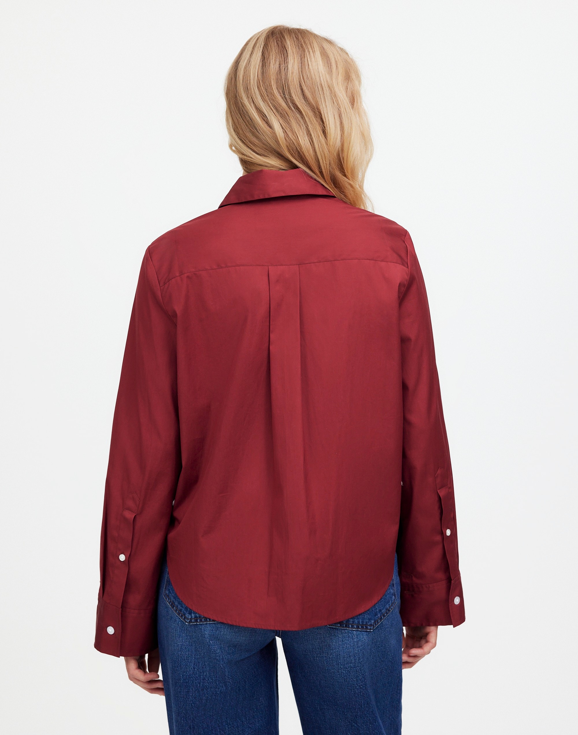 Easy Y-Neck Button-Up Shirt