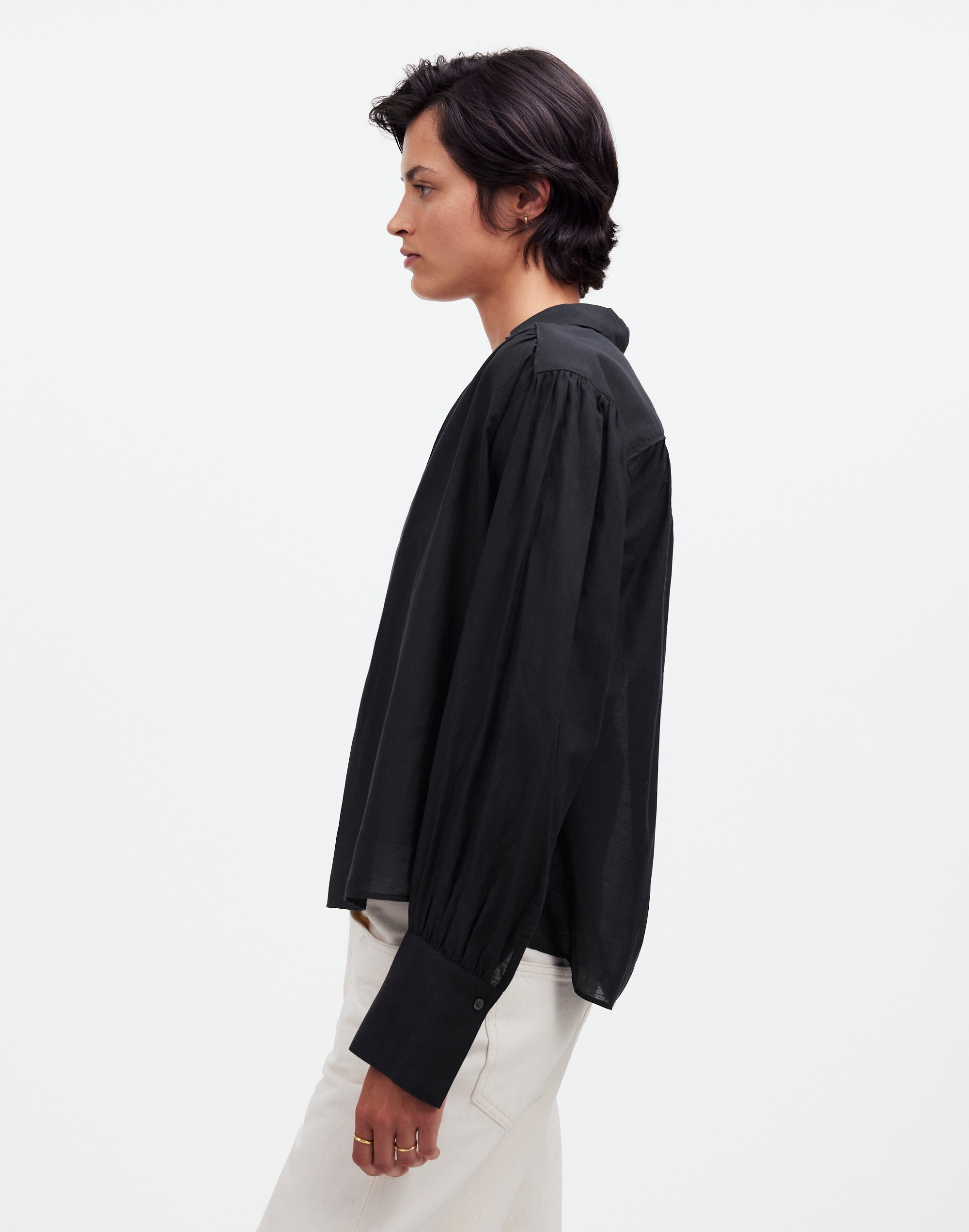 Easy Long-Sleeve Popover Shirt | Madewell